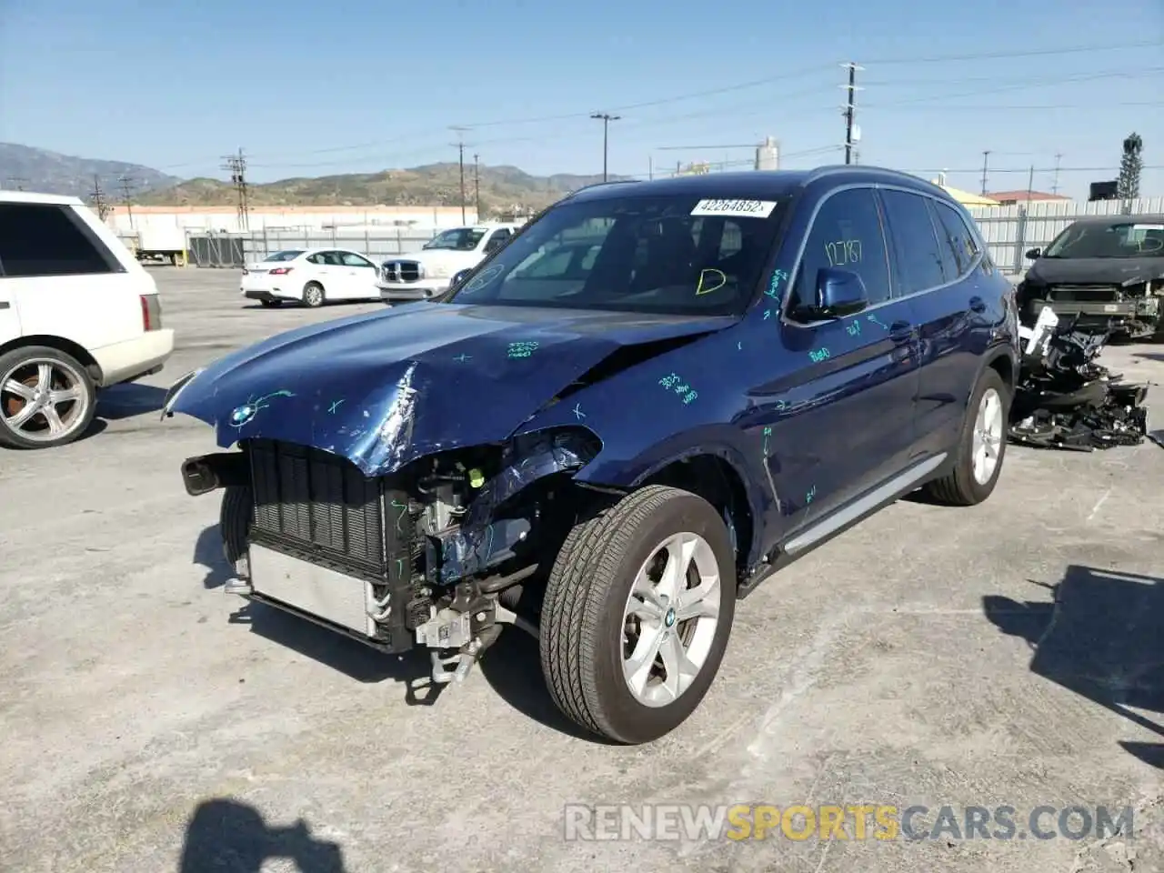 2 Photograph of a damaged car 5UXTY3C07L9C24211 BMW X3 2020