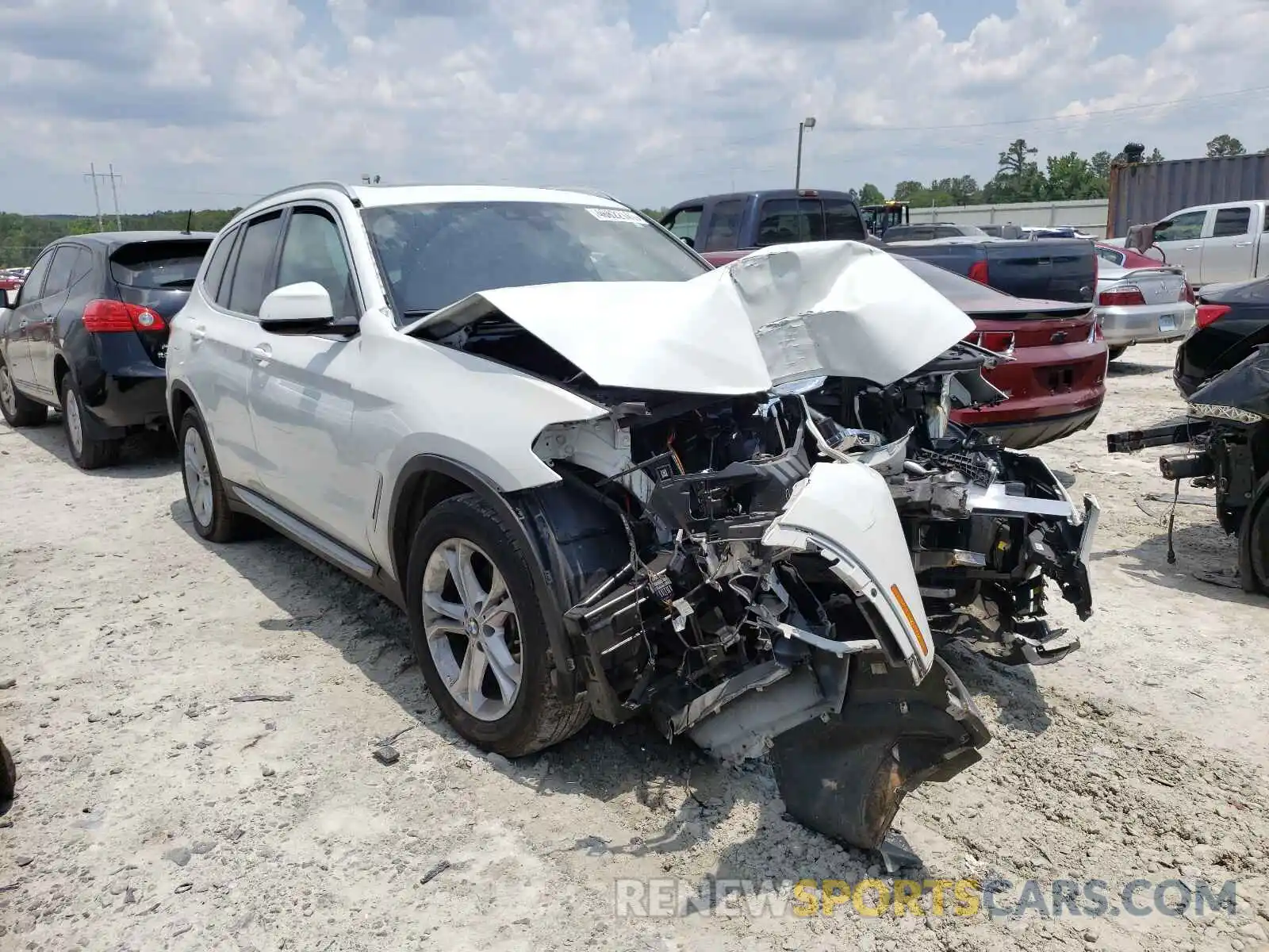 1 Photograph of a damaged car 5UXTY3C08LLE55329 BMW X3 2020