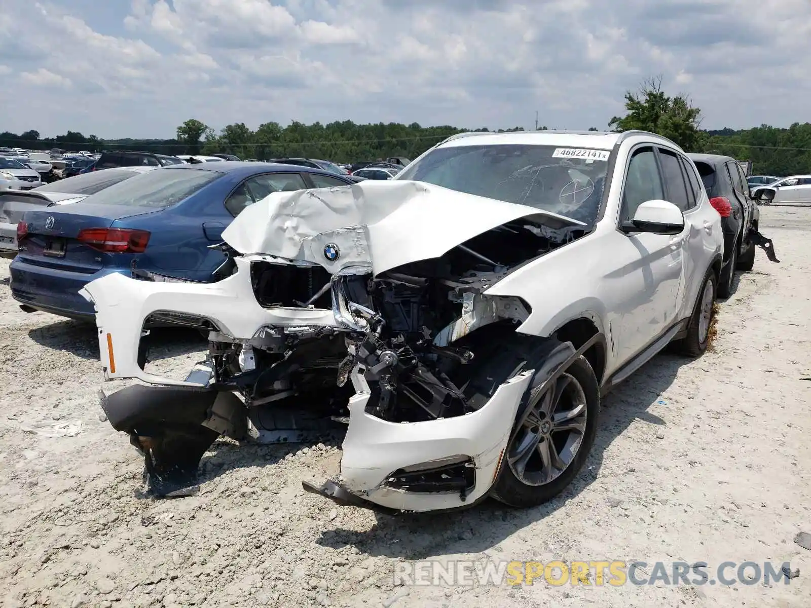 2 Photograph of a damaged car 5UXTY3C08LLE55329 BMW X3 2020