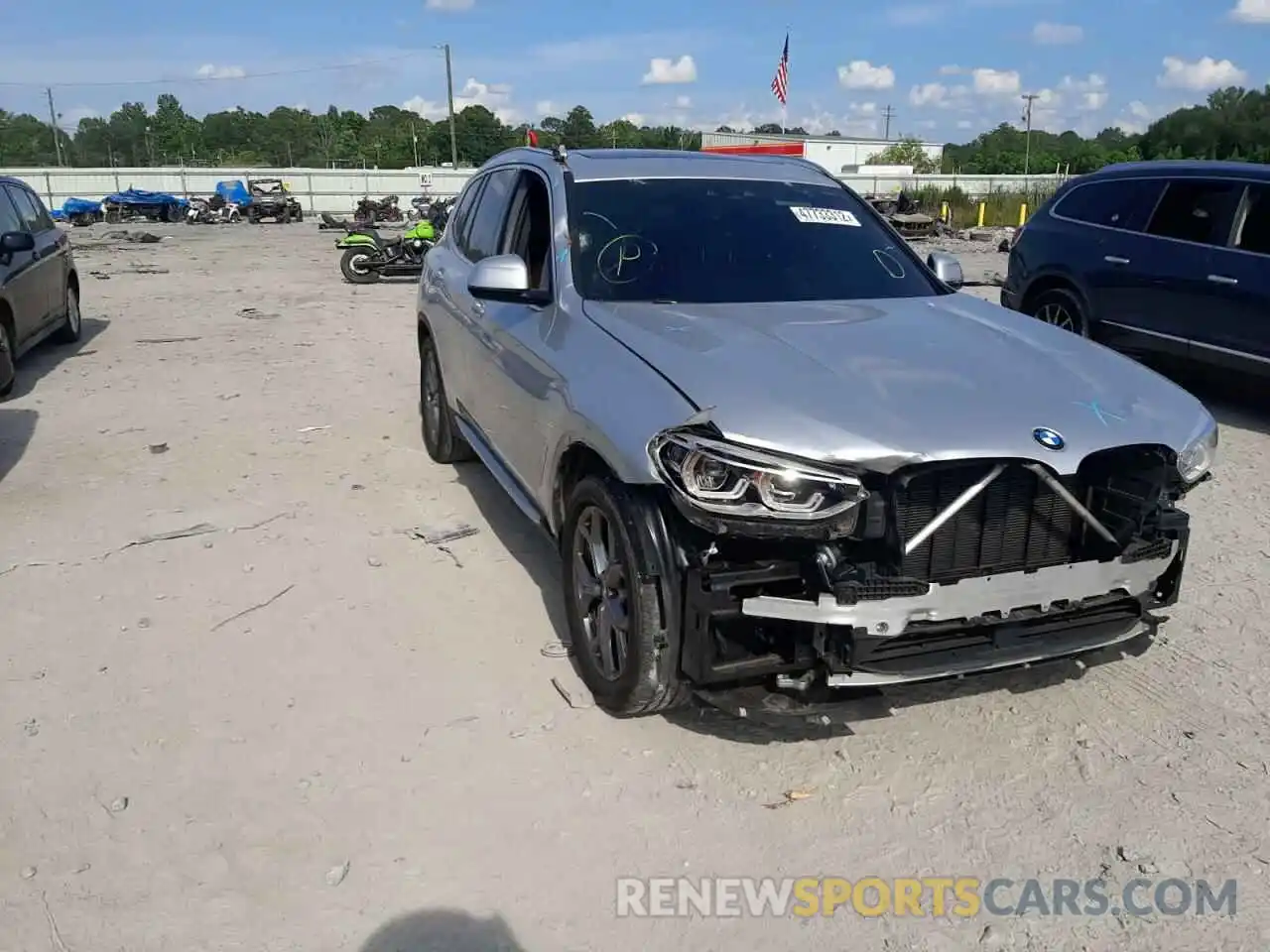 1 Photograph of a damaged car 5UXTY3C08LLU72211 BMW X3 2020