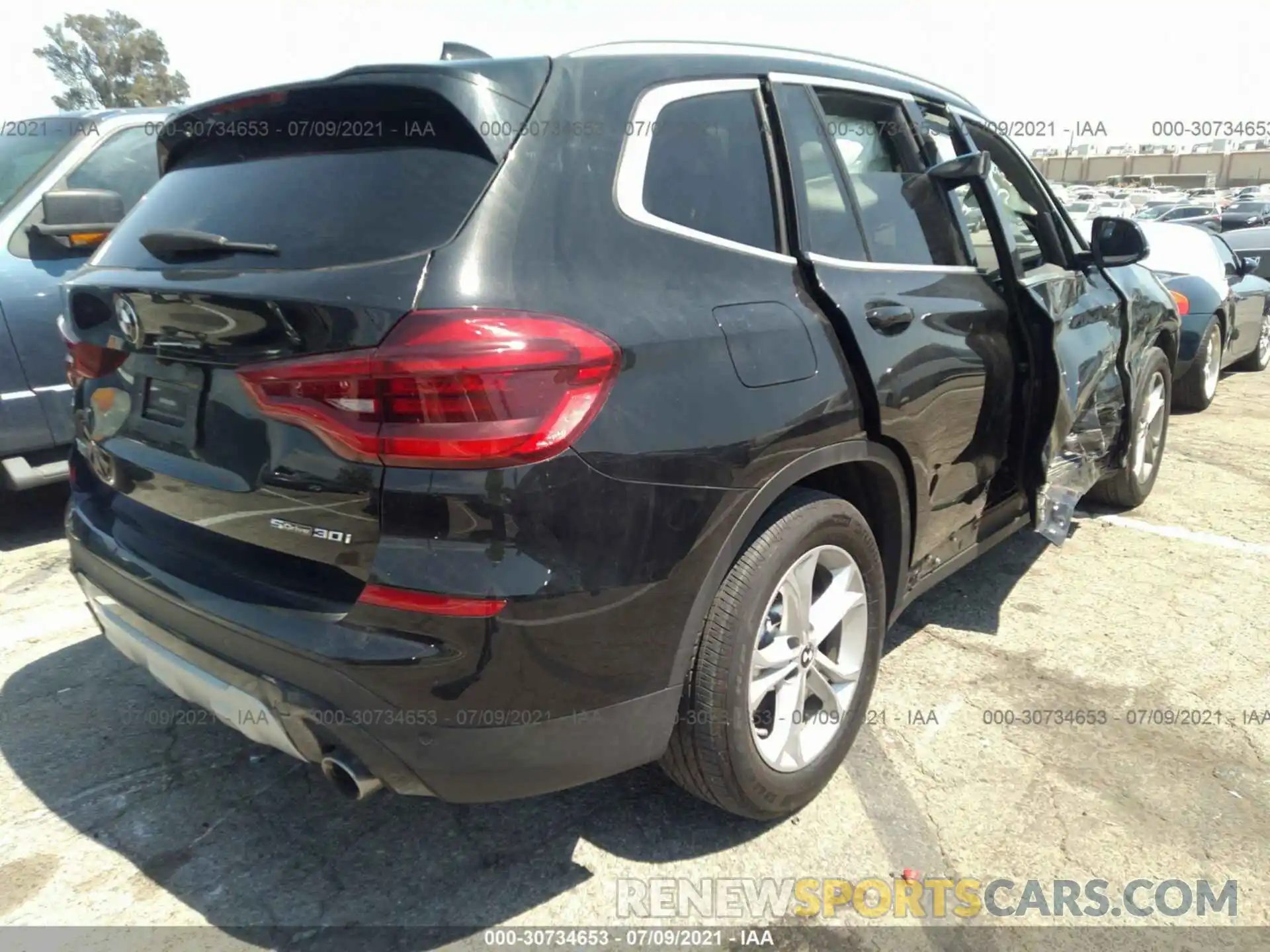 4 Фотография поврежденного автомобиля 5UXTY3C09L9B31772 BMW X3 2020