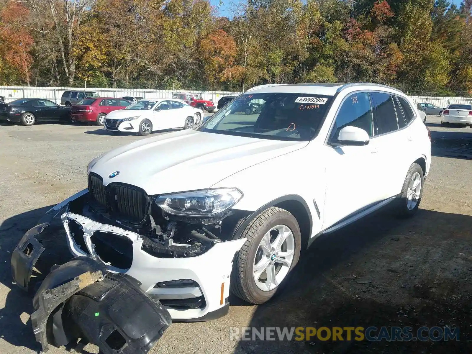 2 Photograph of a damaged car 5UXTY3C09L9C01819 BMW X3 2020