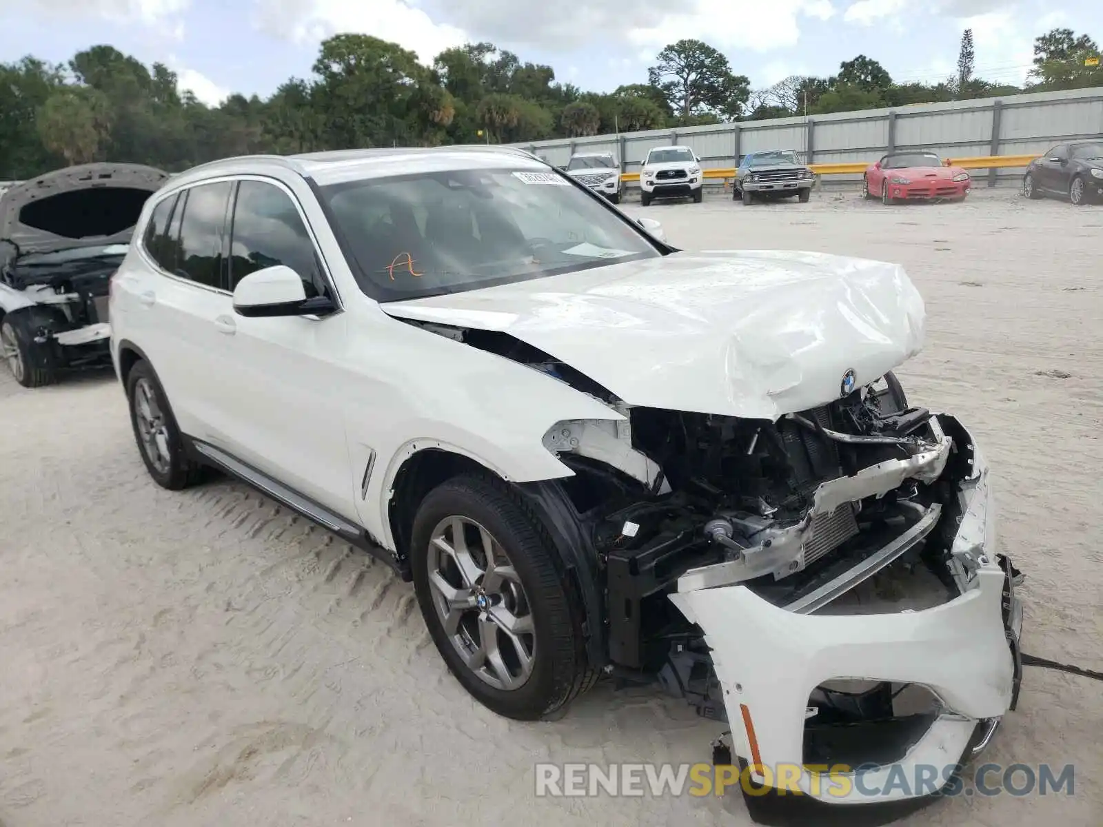 1 Photograph of a damaged car 5UXTY3C09L9C08219 BMW X3 2020