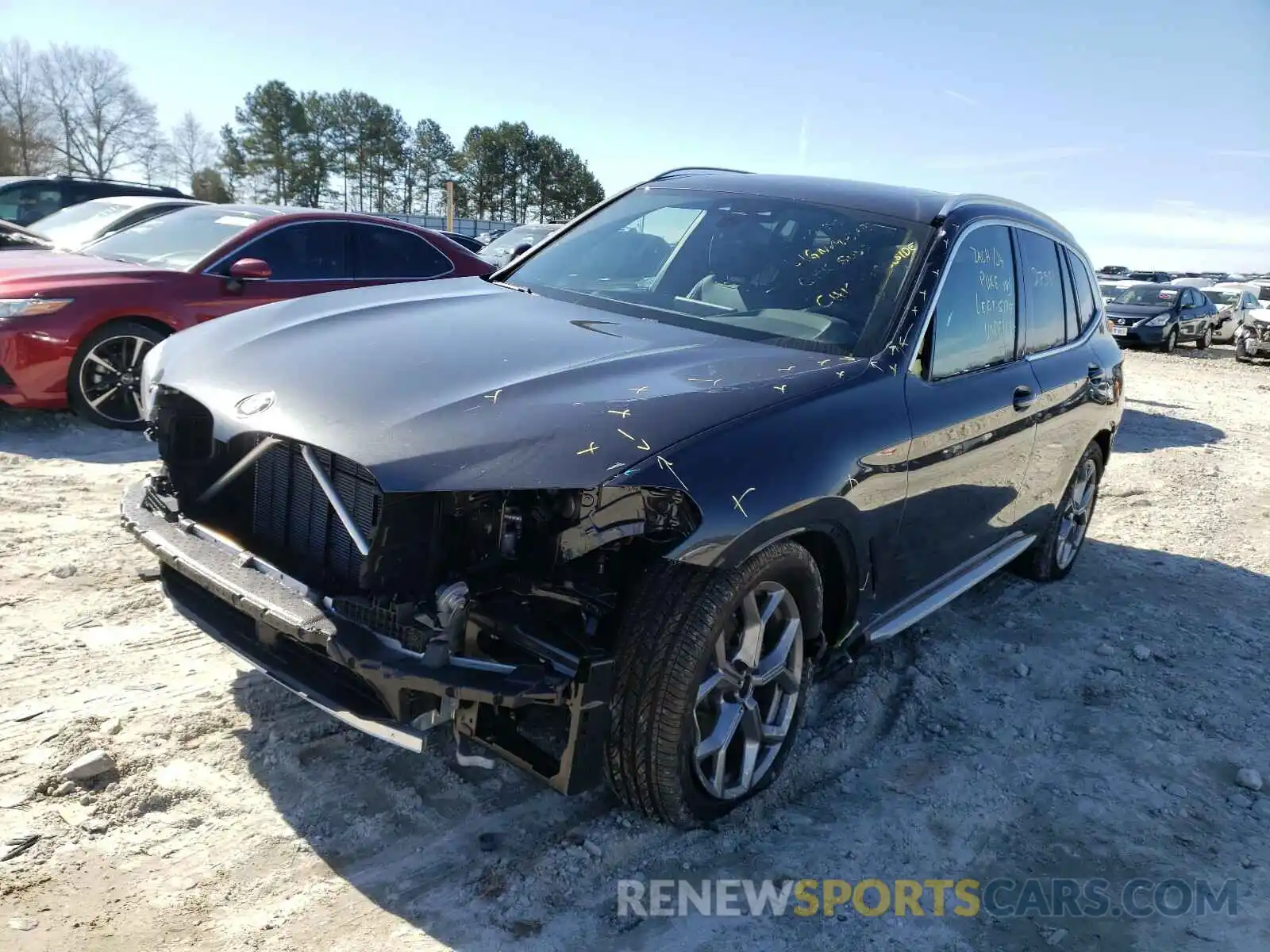 2 Photograph of a damaged car 5UXTY3C09L9C76441 BMW X3 2020