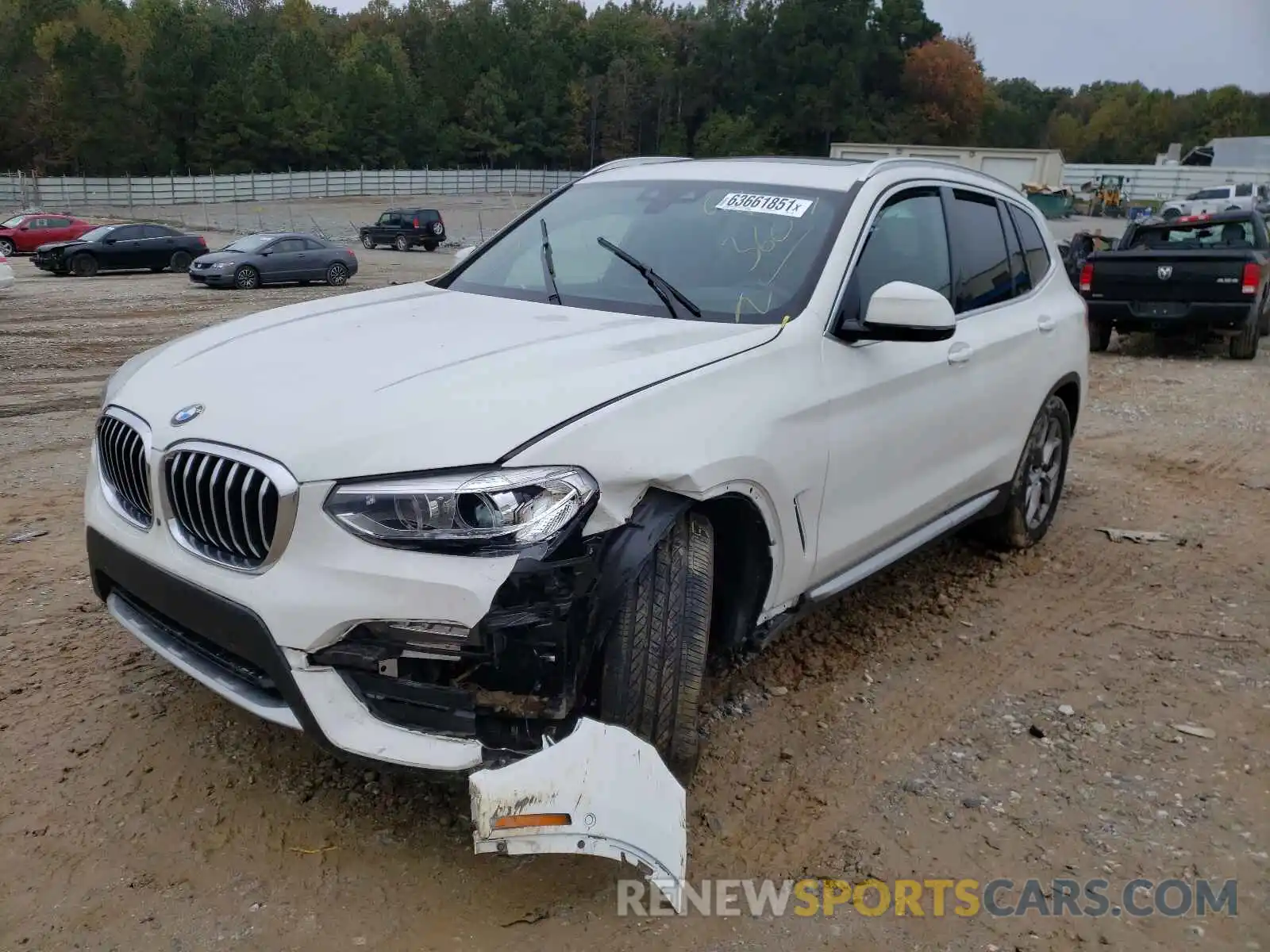 2 Photograph of a damaged car 5UXTY3C09L9D47508 BMW X3 2020