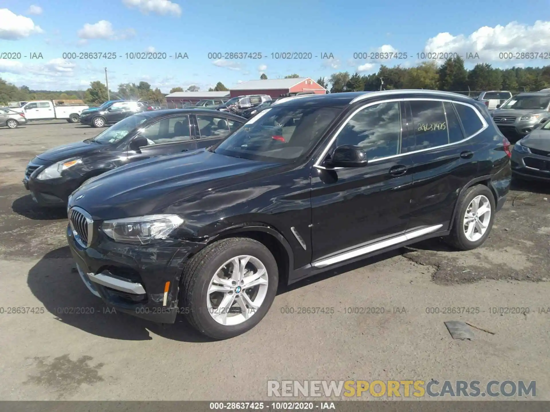 2 Photograph of a damaged car 5UXTY3C09LLE54948 BMW X3 2020