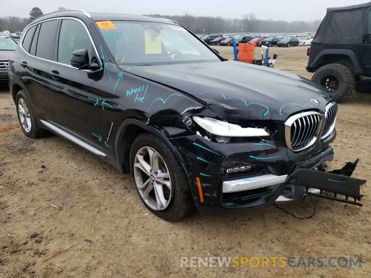 1 Photograph of a damaged car 5UXTY3C0XLLE55400 BMW X3 2020