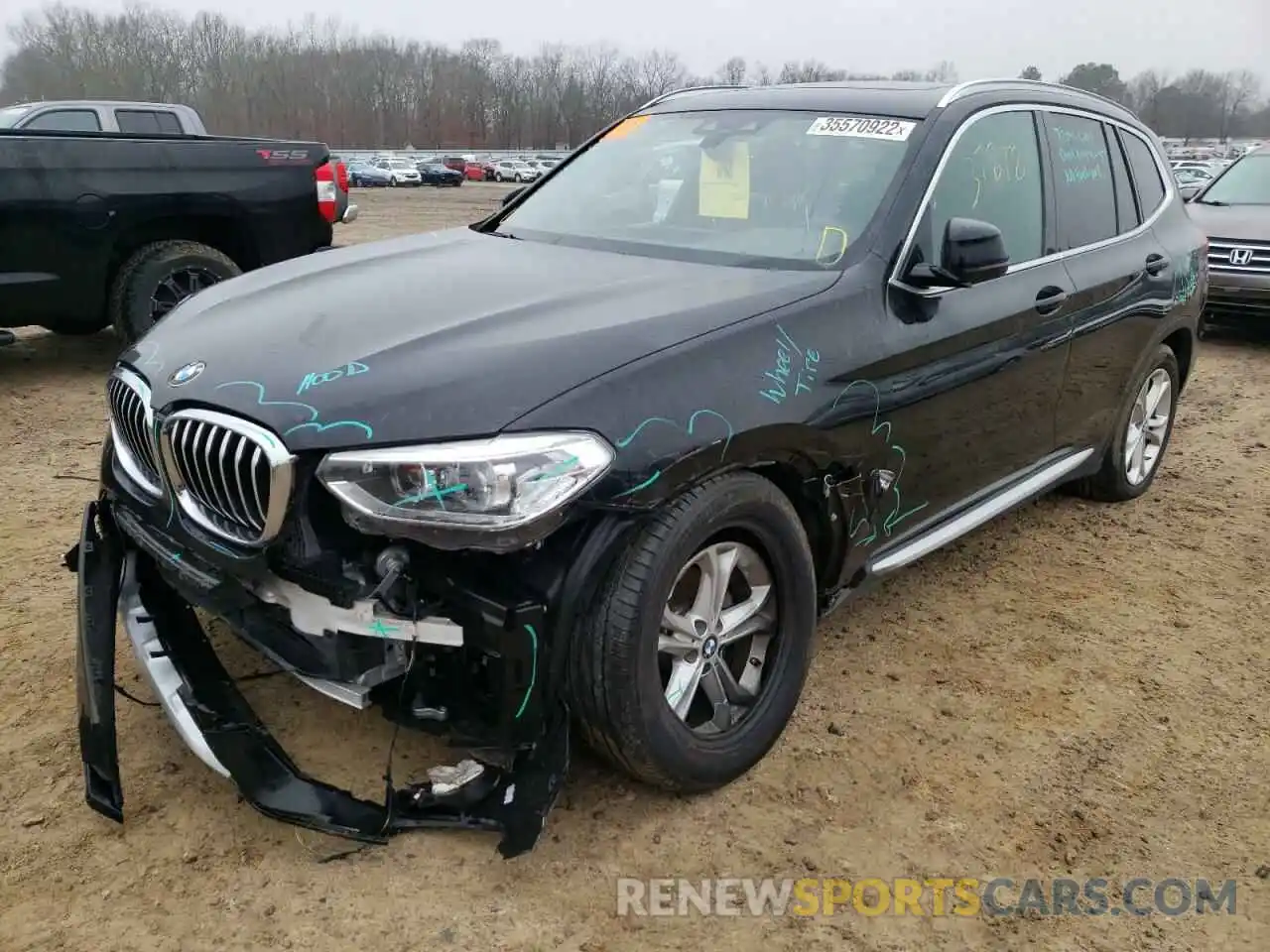 2 Photograph of a damaged car 5UXTY3C0XLLE55400 BMW X3 2020