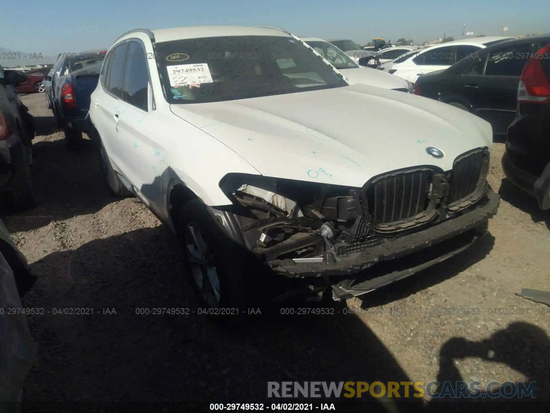 1 Photograph of a damaged car 5UXTY3C0XLLU72081 BMW X3 2020
