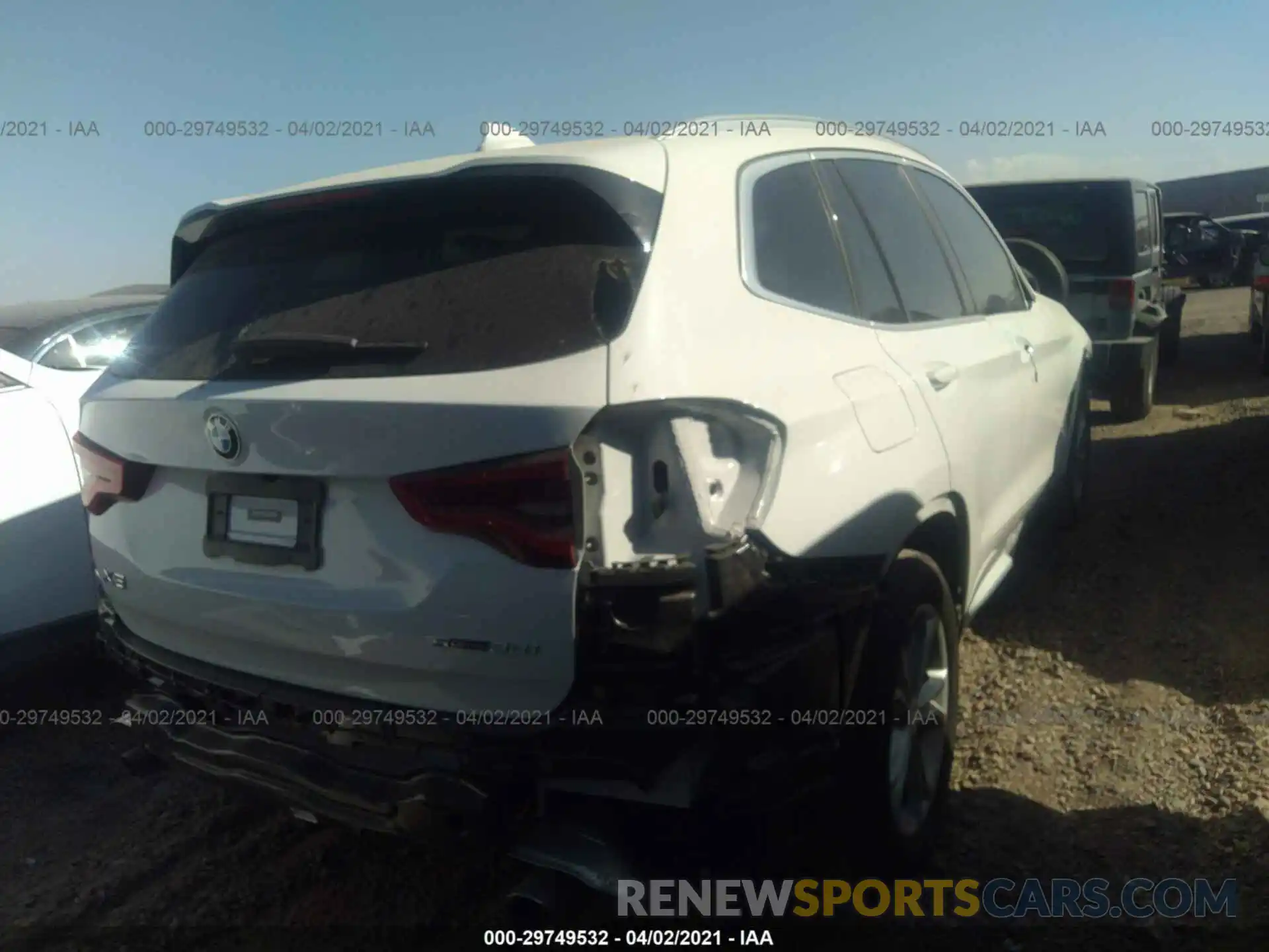 4 Фотография поврежденного автомобиля 5UXTY3C0XLLU72081 BMW X3 2020
