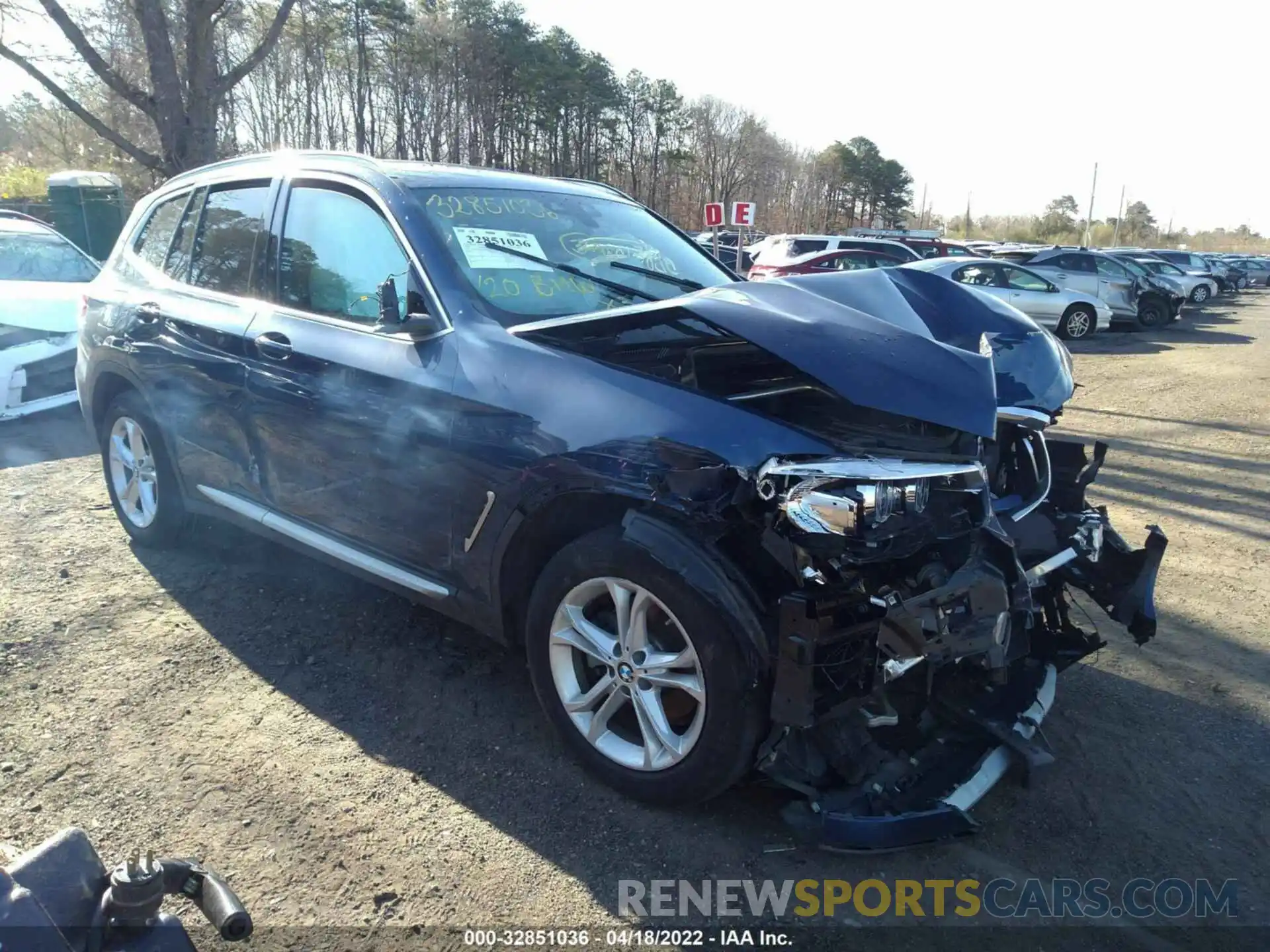 1 Photograph of a damaged car 5UXTY5C00L9B34636 BMW X3 2020