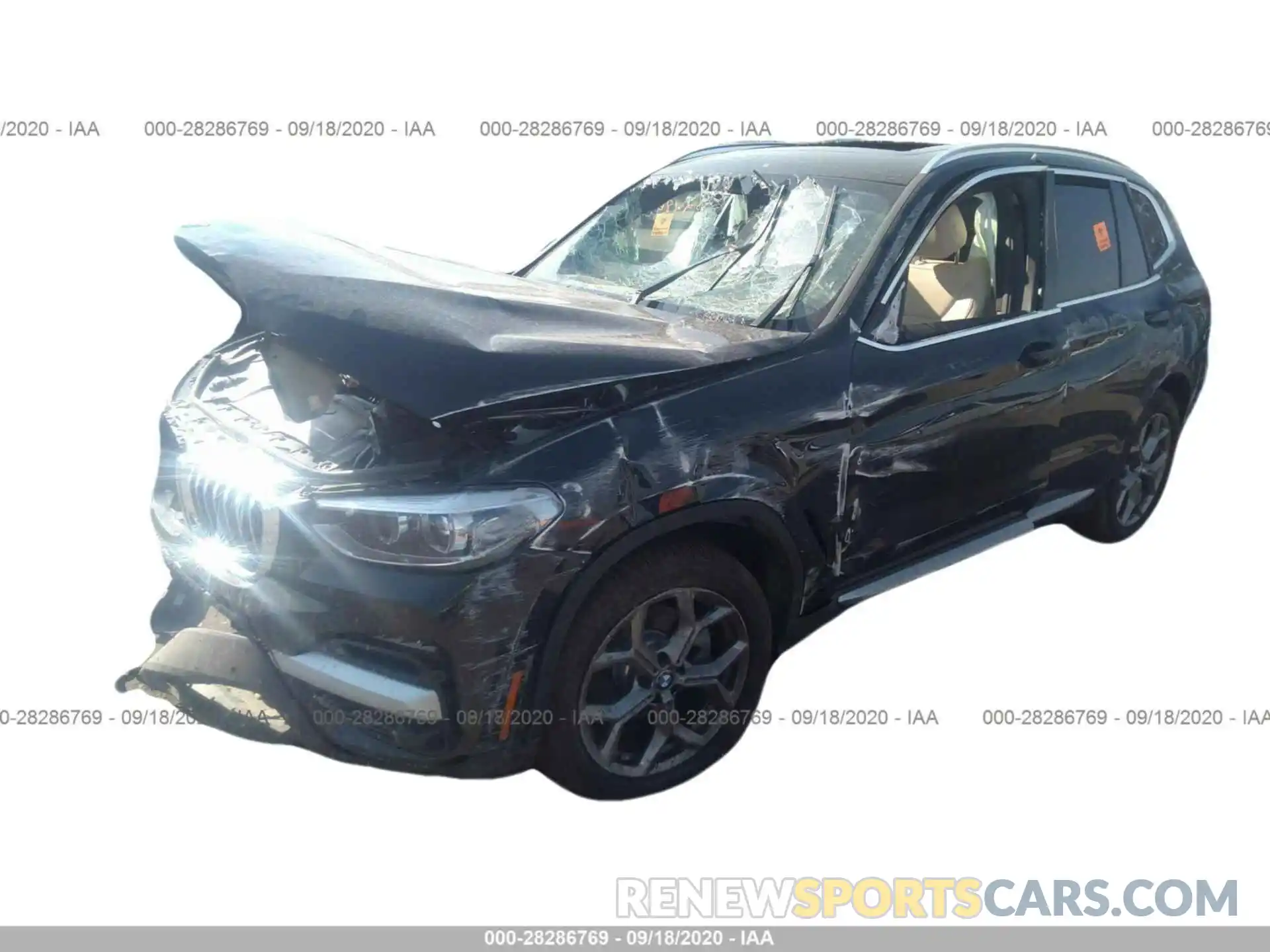 2 Photograph of a damaged car 5UXTY5C00L9B76031 BMW X3 2020