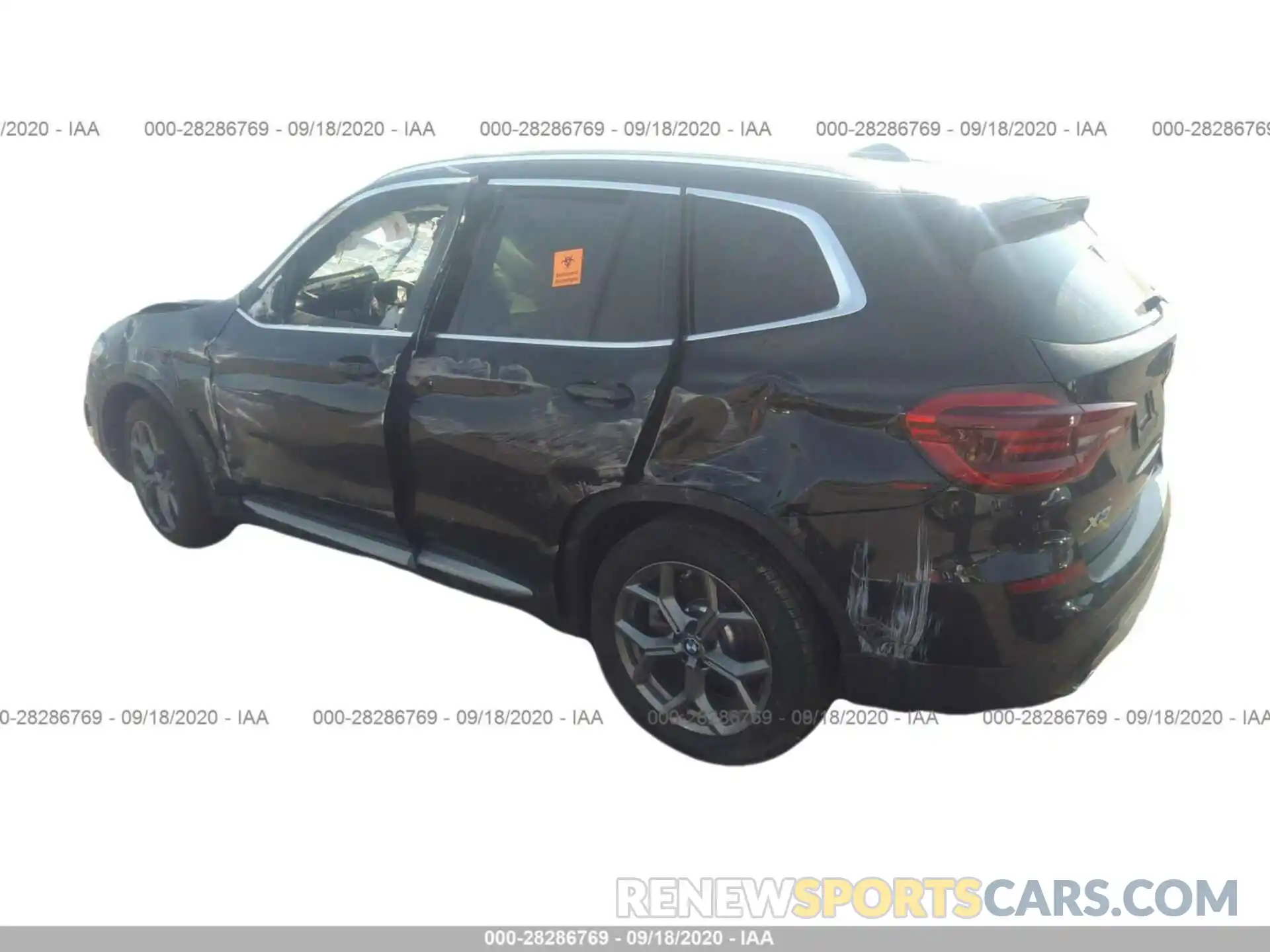 3 Фотография поврежденного автомобиля 5UXTY5C00L9B76031 BMW X3 2020