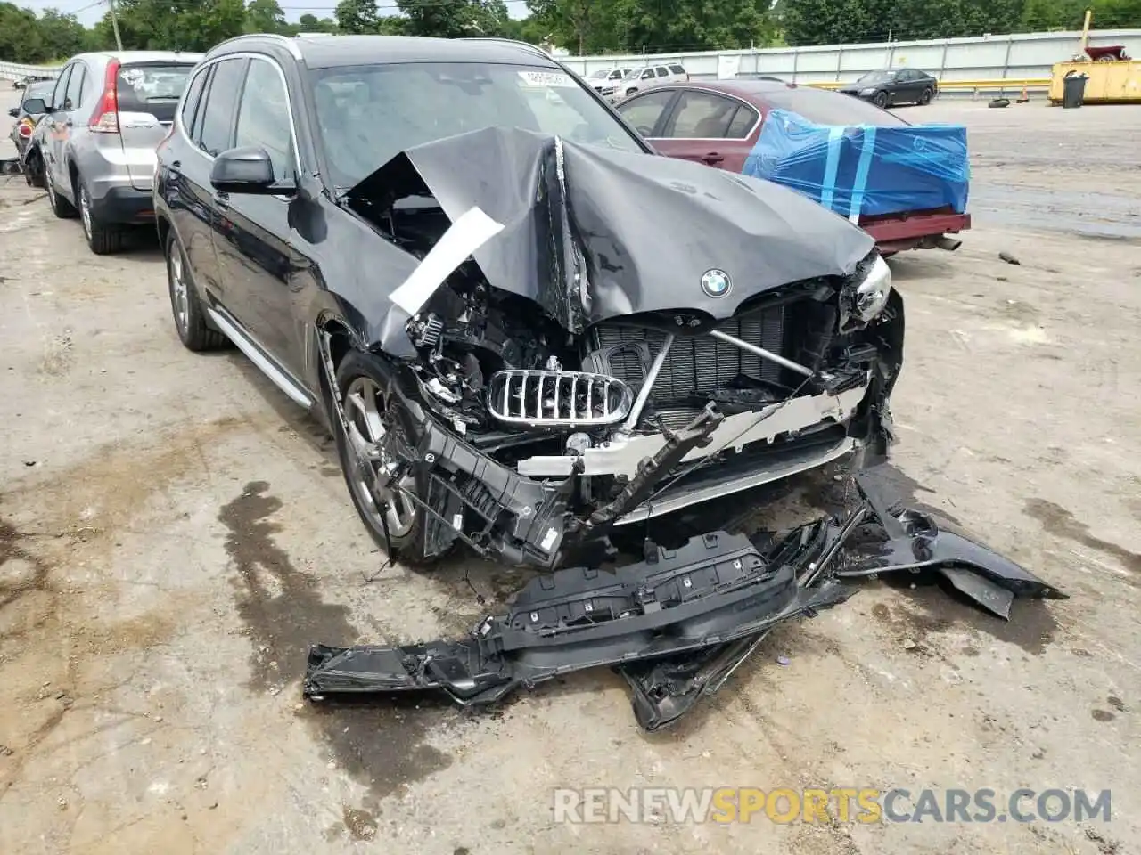 1 Photograph of a damaged car 5UXTY5C00L9B97235 BMW X3 2020