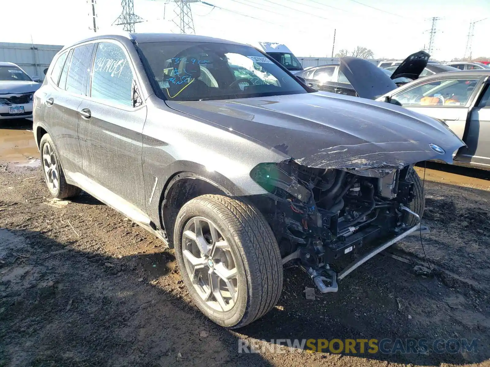 1 Photograph of a damaged car 5UXTY5C00L9C62309 BMW X3 2020