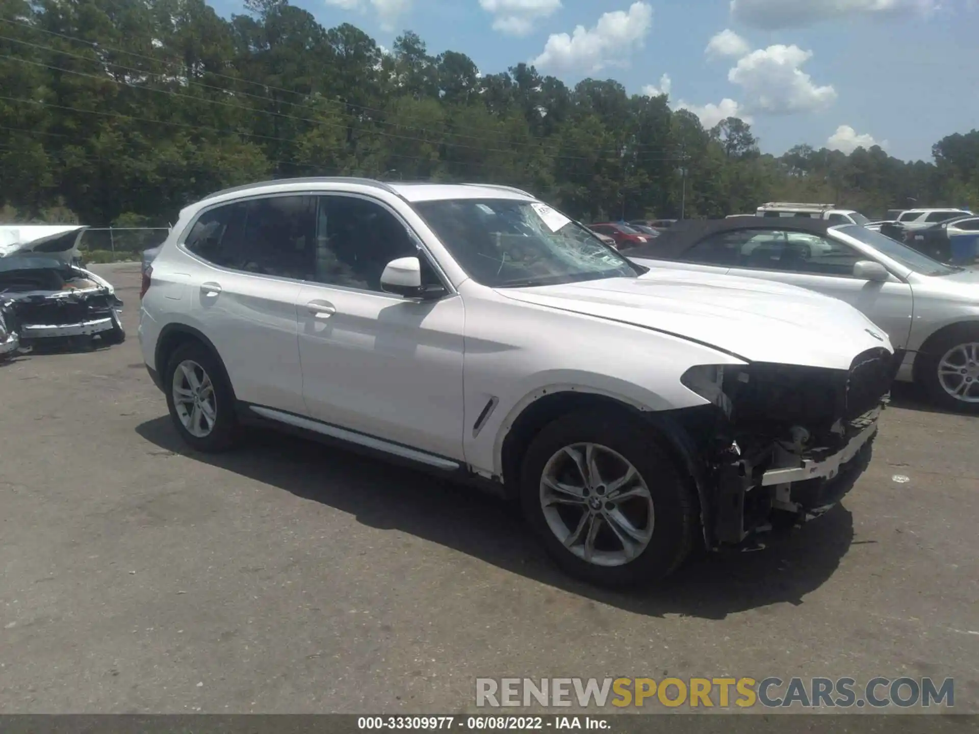 1 Photograph of a damaged car 5UXTY5C00LLE58091 BMW X3 2020