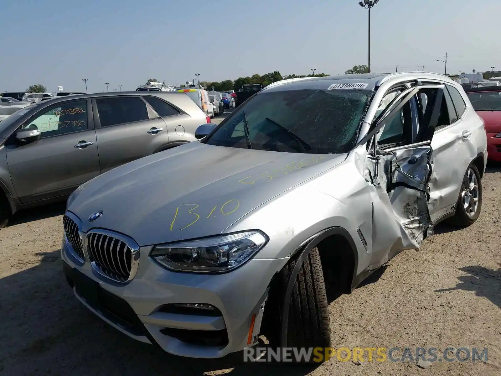 2 Photograph of a damaged car 5UXTY5C00LLT33699 BMW X3 2020