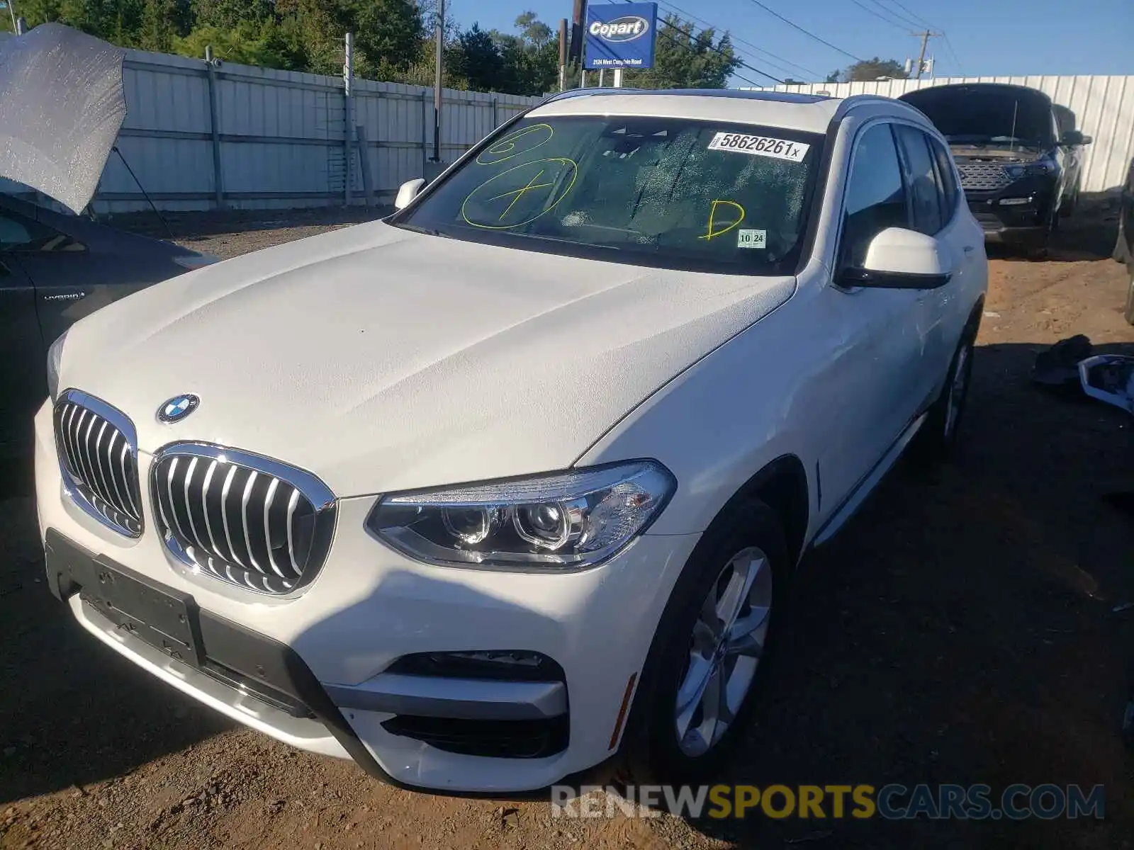 2 Photograph of a damaged car 5UXTY5C01L9B25489 BMW X3 2020