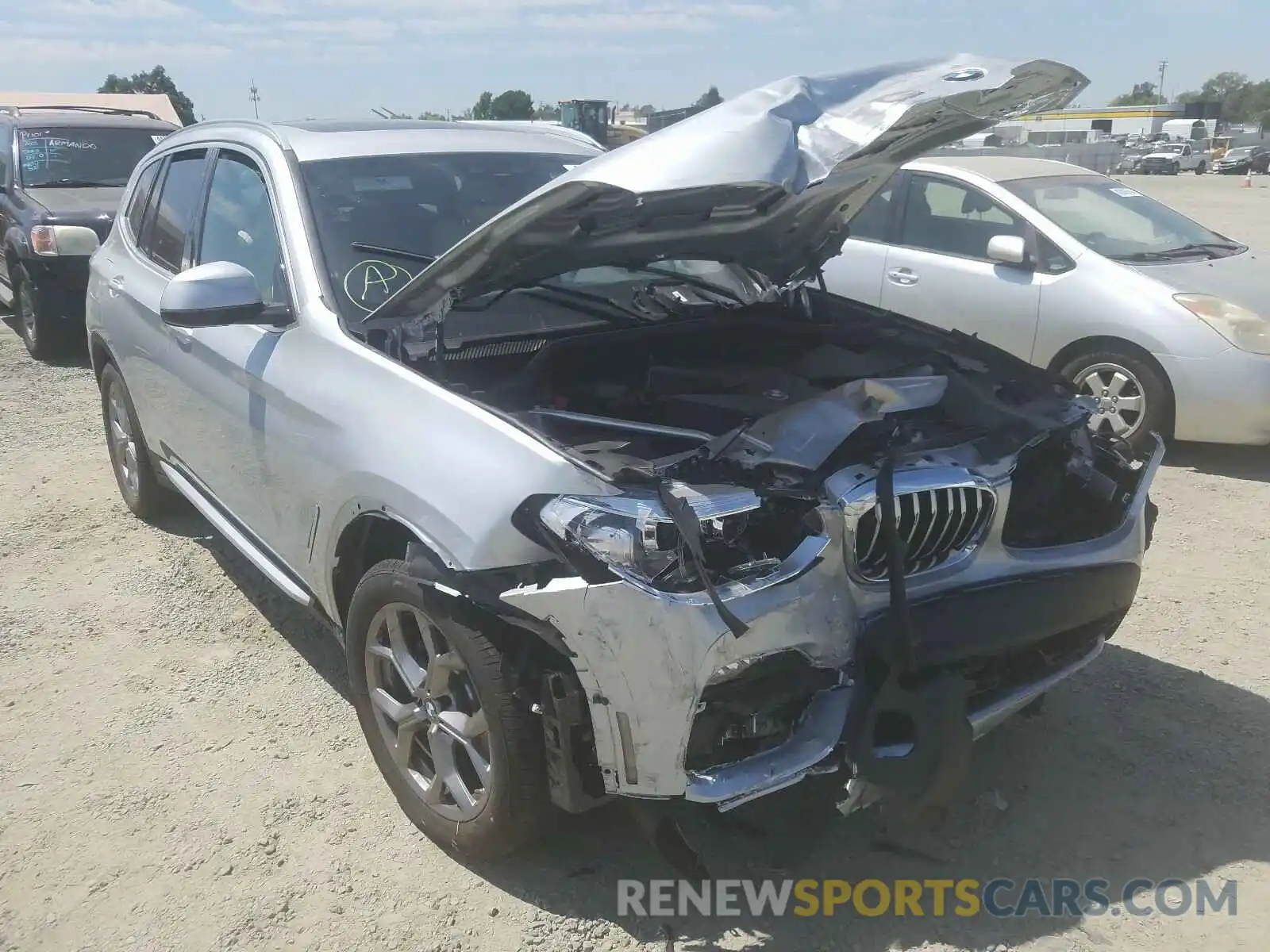 1 Фотография поврежденного автомобиля 5UXTY5C01L9B39960 BMW X3 2020