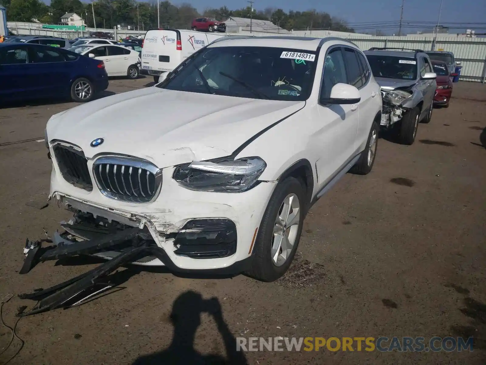 2 Photograph of a damaged car 5UXTY5C01LLE58083 BMW X3 2020