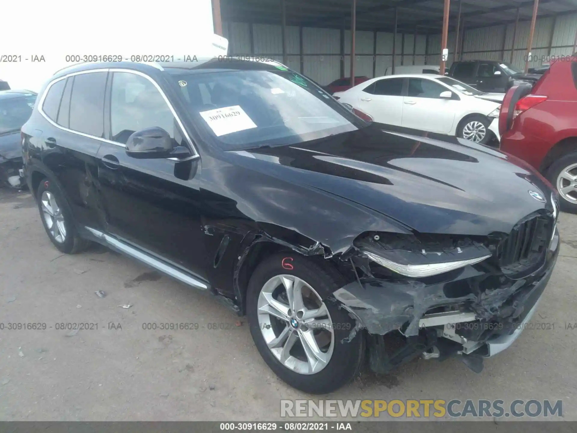 1 Photograph of a damaged car 5UXTY5C01LLT36840 BMW X3 2020