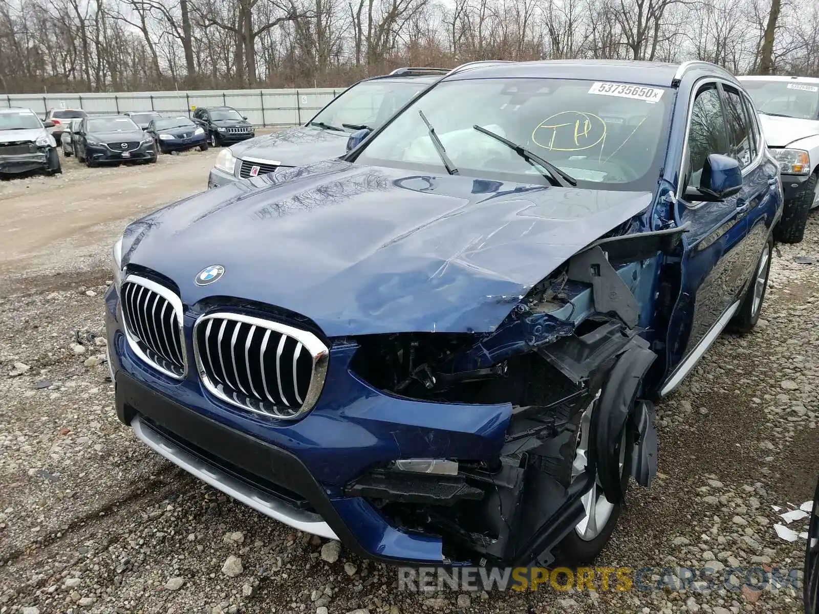 2 Фотография поврежденного автомобиля 5UXTY5C02L9B08331 BMW X3 2020