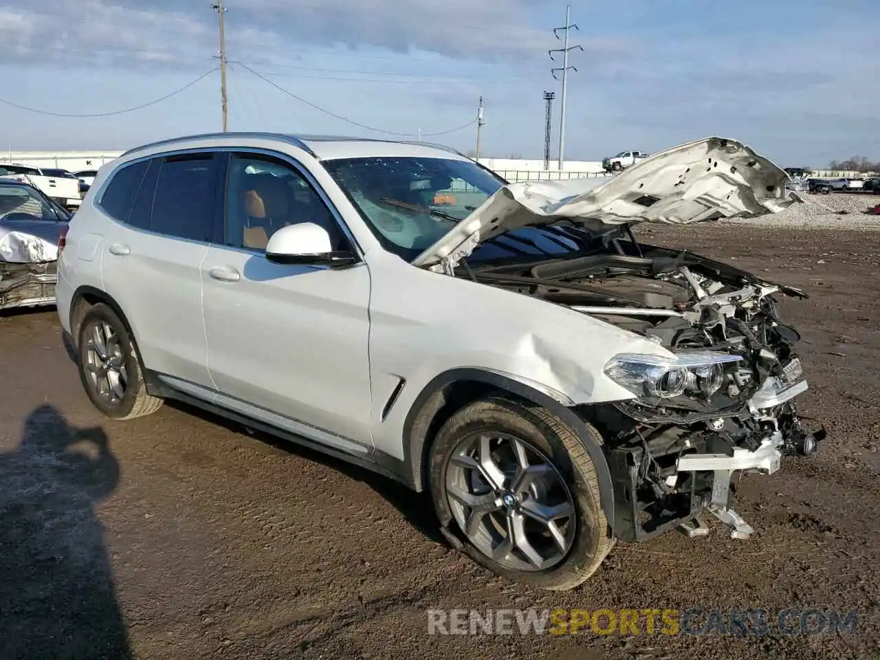 4 Фотография поврежденного автомобиля 5UXTY5C02L9B28420 BMW X3 2020