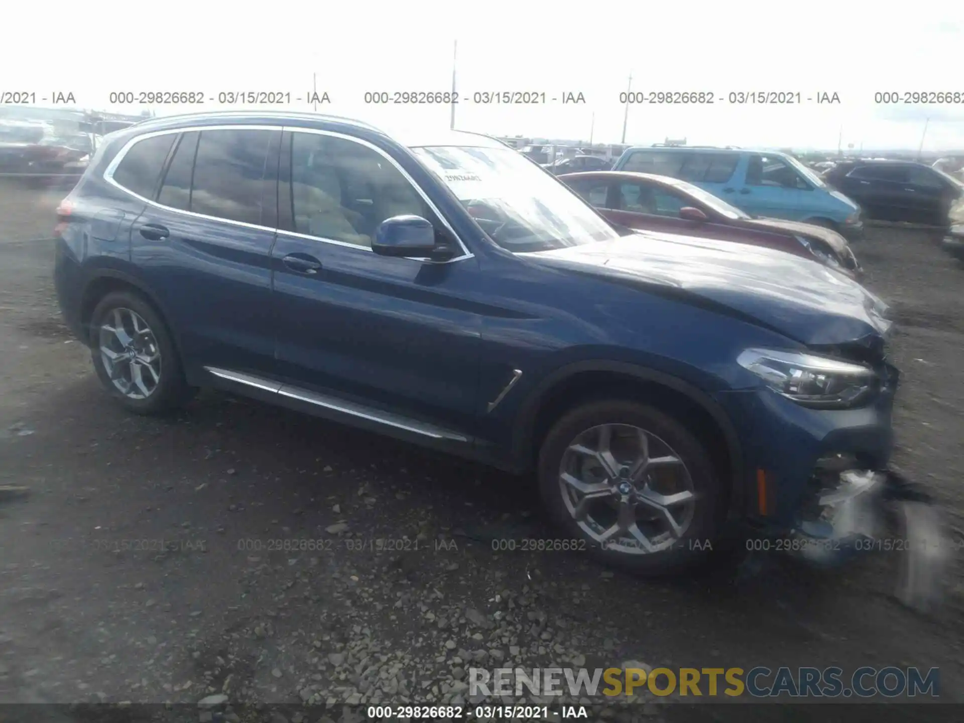 1 Photograph of a damaged car 5UXTY5C02LLT34255 BMW X3 2020