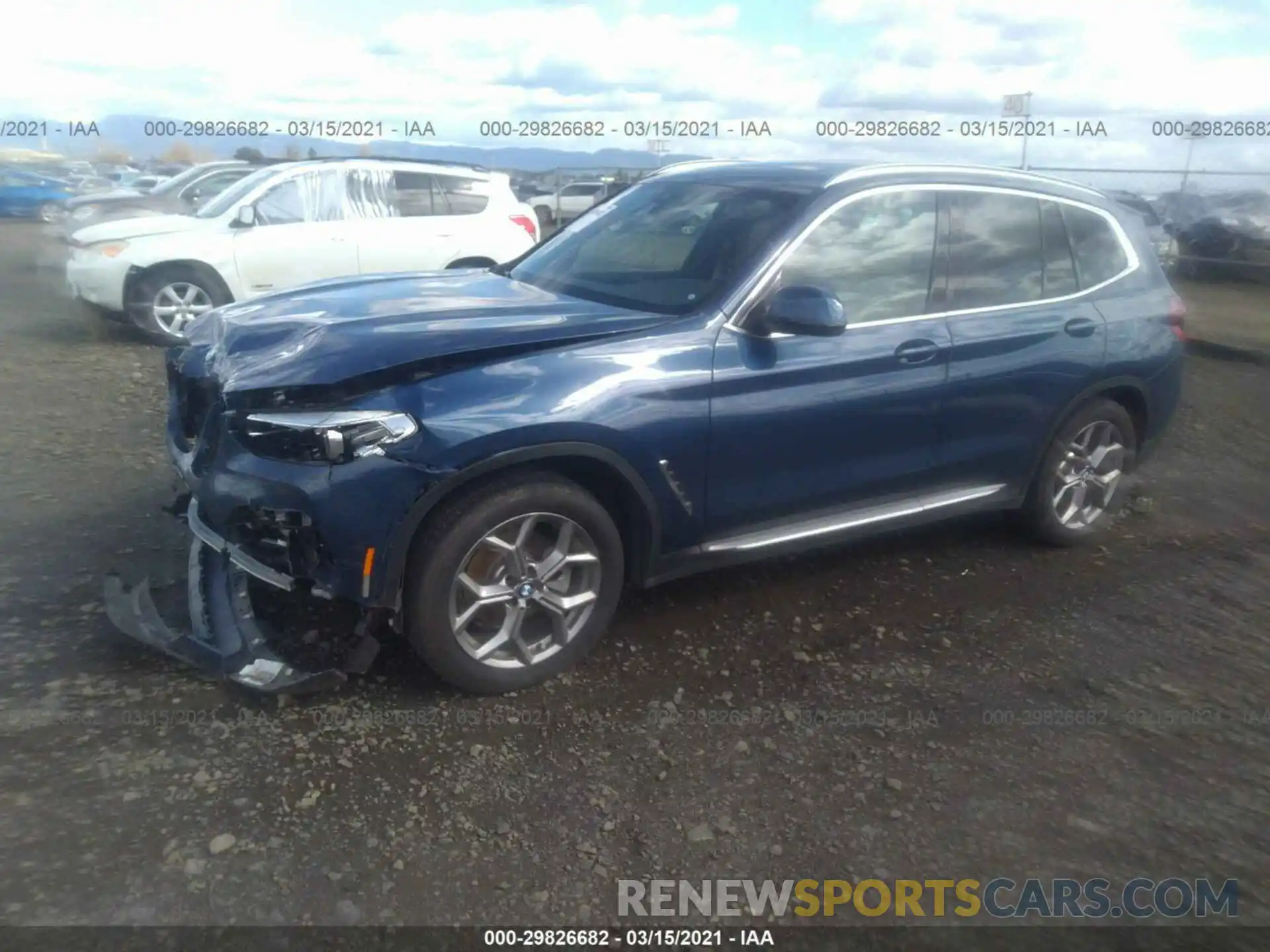 2 Фотография поврежденного автомобиля 5UXTY5C02LLT34255 BMW X3 2020