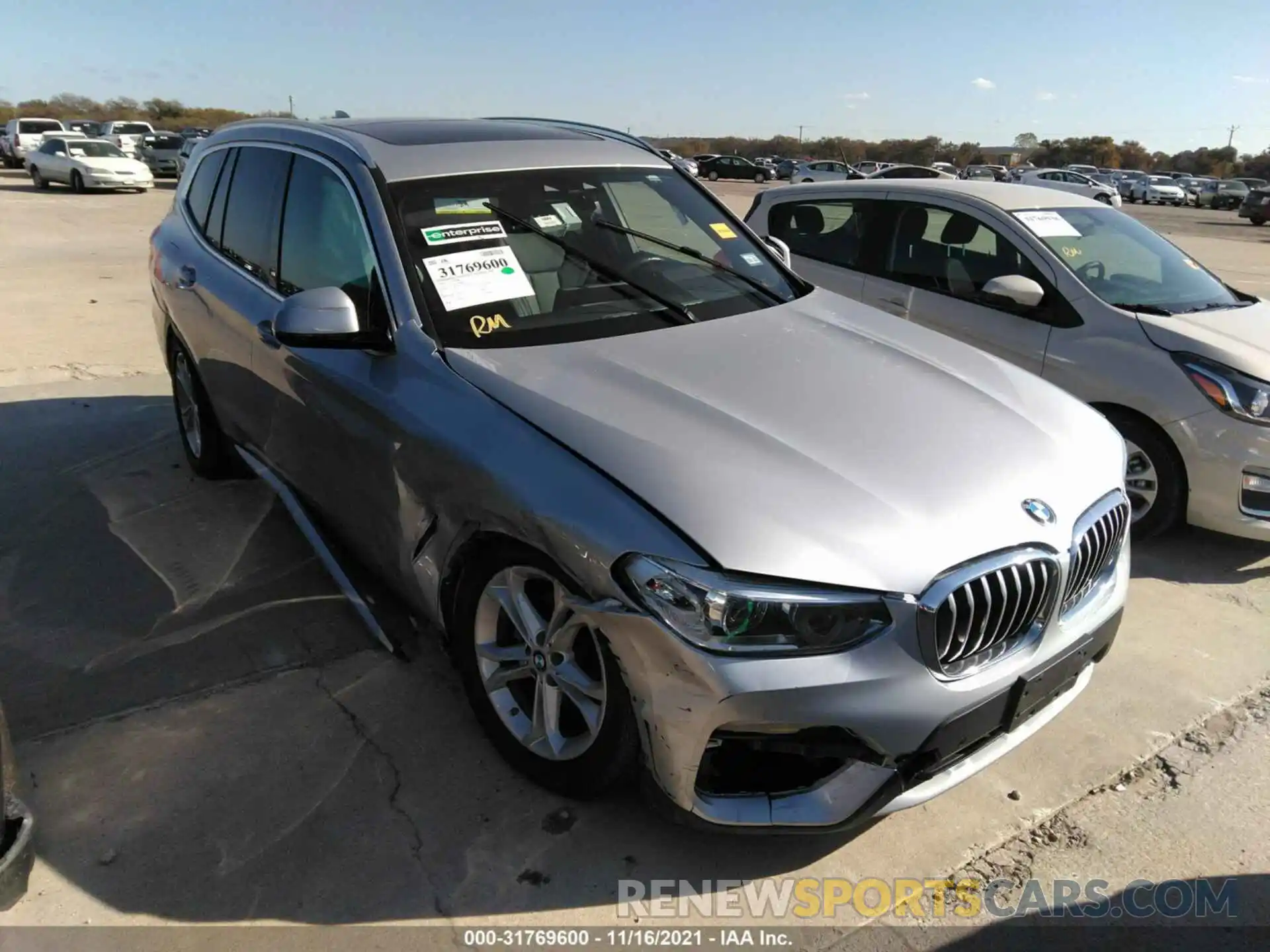 1 Photograph of a damaged car 5UXTY5C02LLT38712 BMW X3 2020