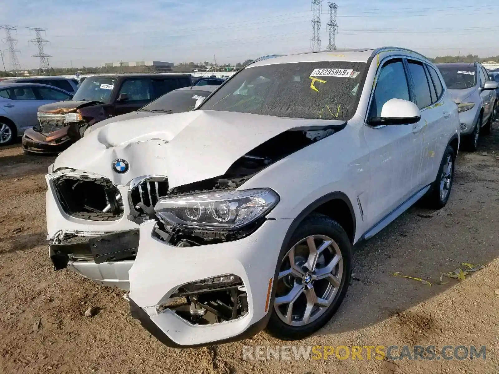 2 Photograph of a damaged car 5UXTY5C03LLT32482 BMW X3 2020