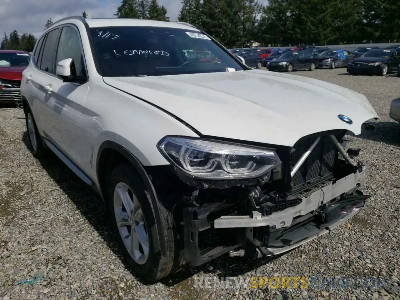 1 Photograph of a damaged car 5UXTY5C03LLT36628 BMW X3 2020