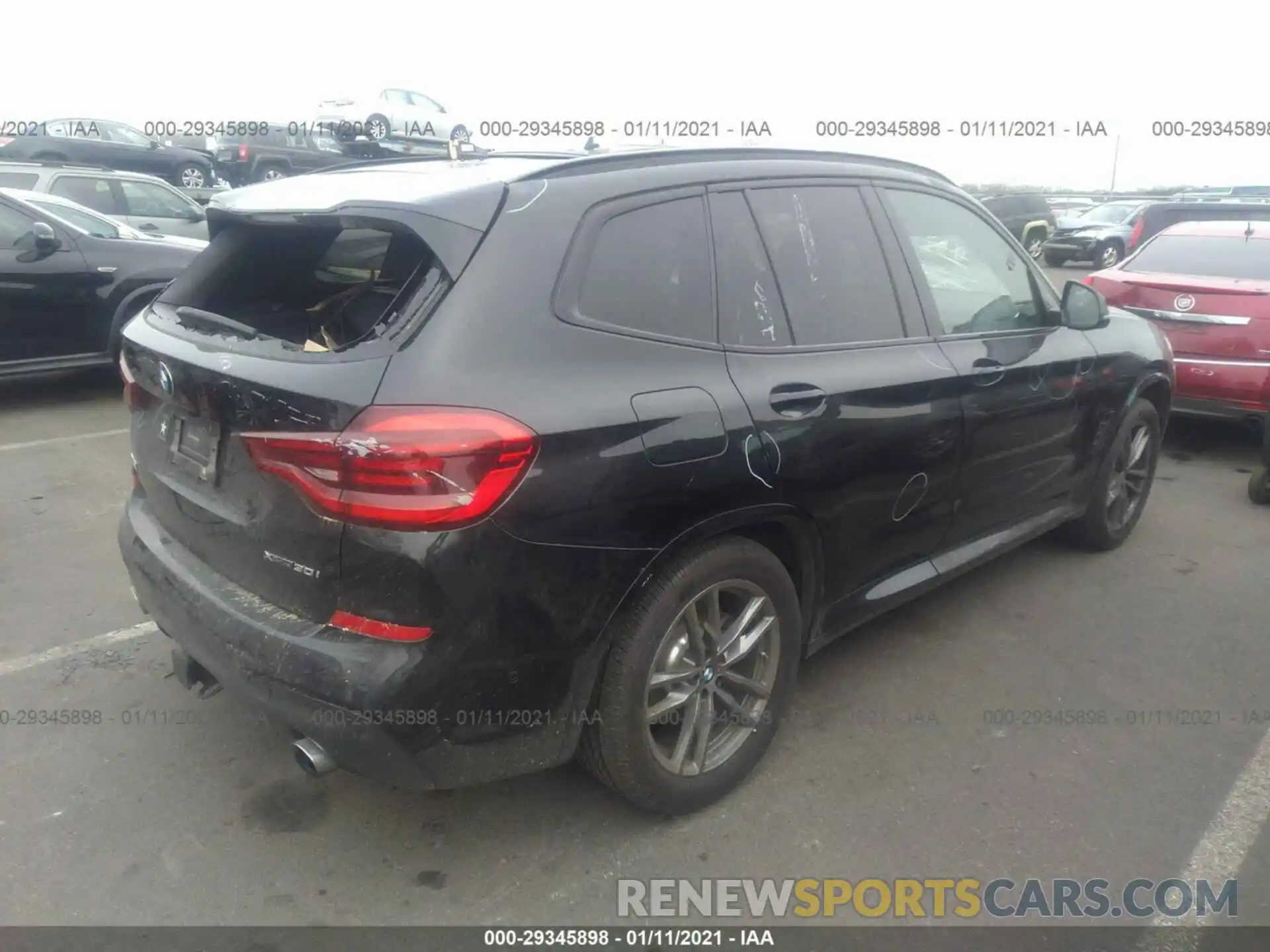 4 Фотография поврежденного автомобиля 5UXTY5C04L9B31643 BMW X3 2020