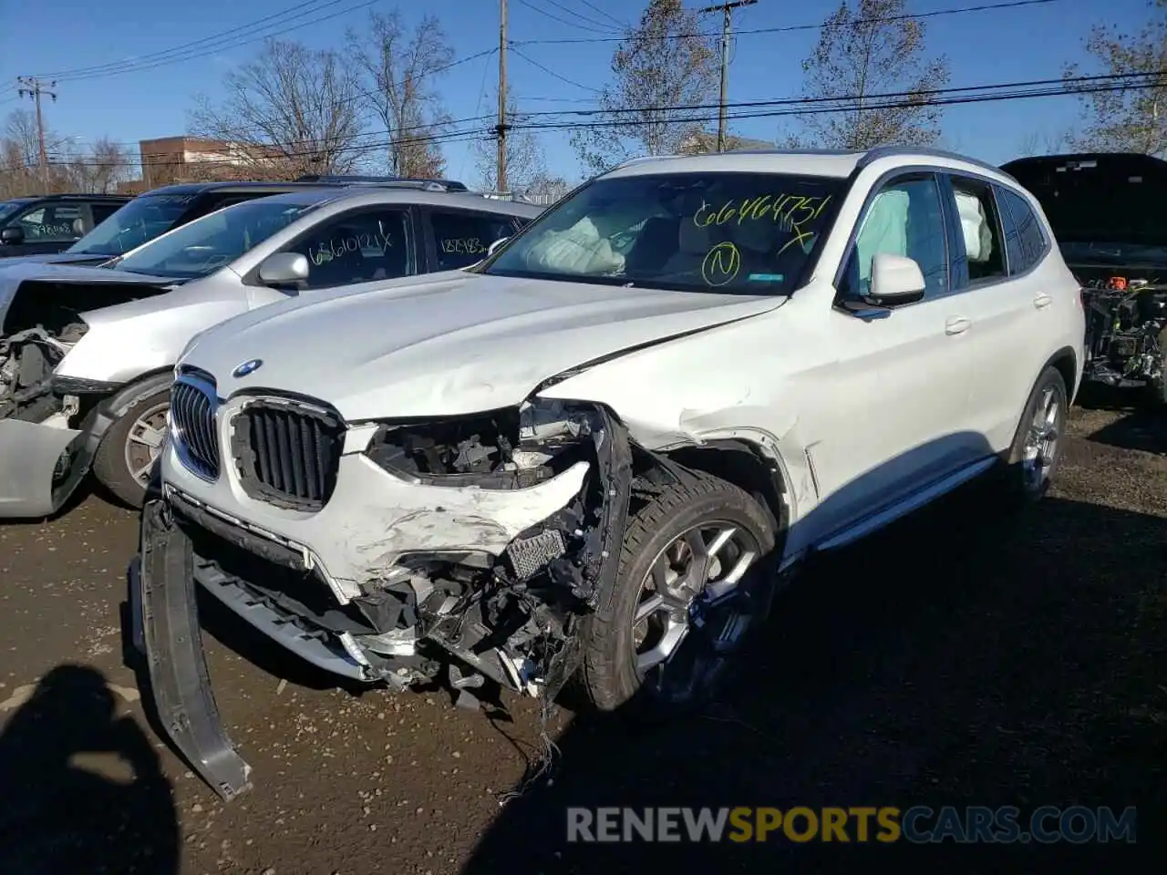 2 Photograph of a damaged car 5UXTY5C04LLT36511 BMW X3 2020