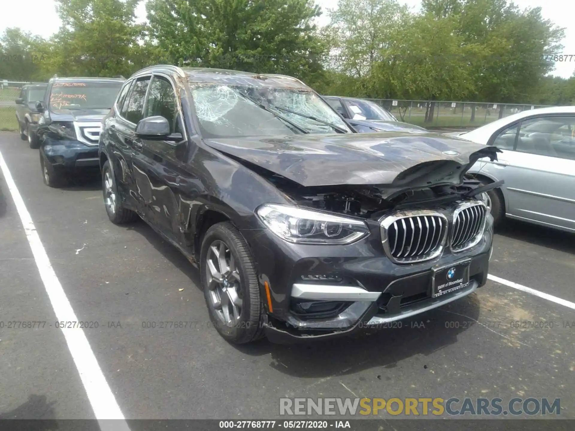 1 Photograph of a damaged car 5UXTY5C04LLT37223 BMW X3 2020