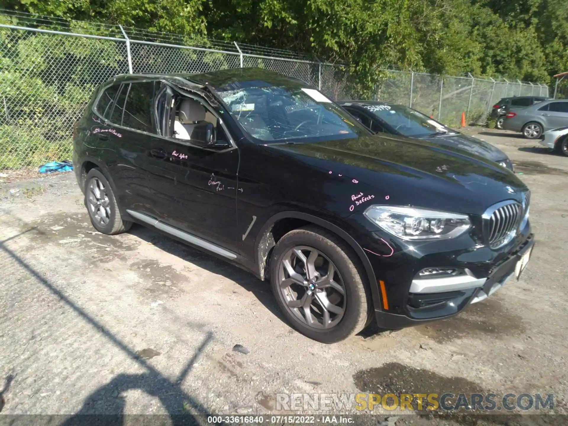 1 Photograph of a damaged car 5UXTY5C04LLT37657 BMW X3 2020