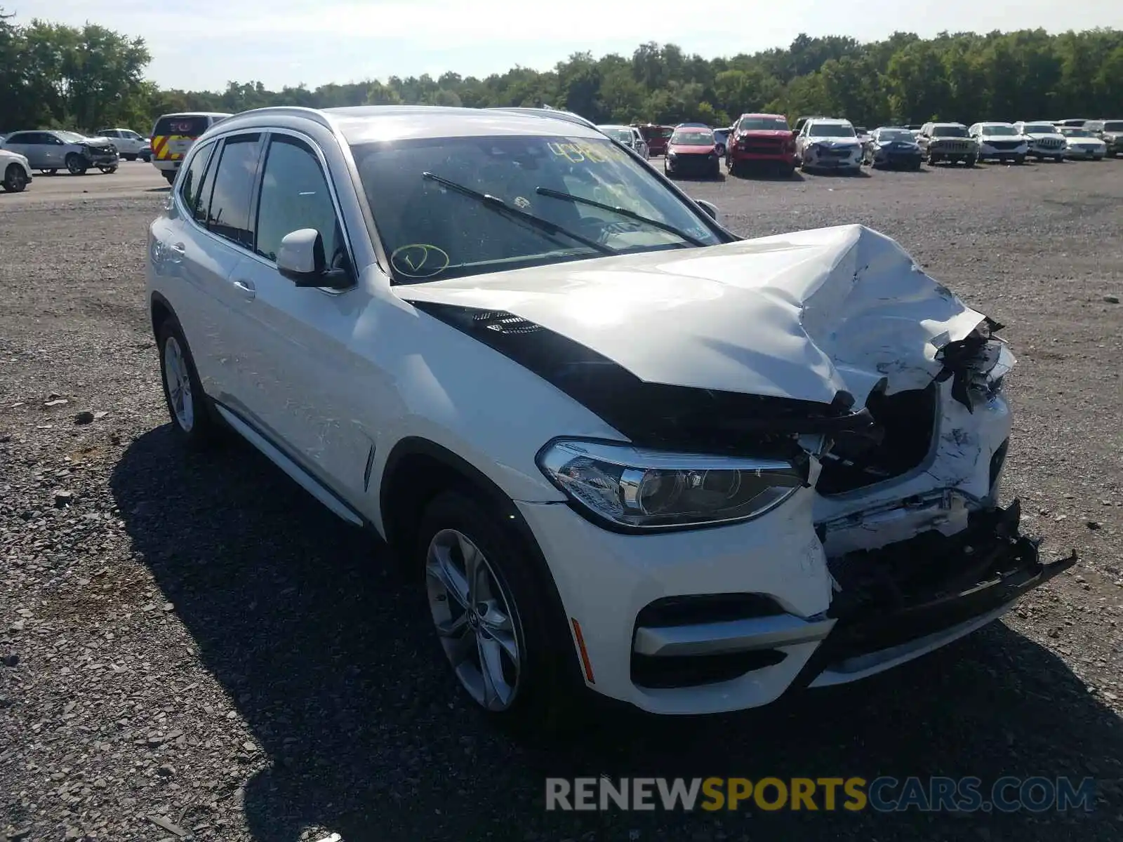 1 Photograph of a damaged car 5UXTY5C05LLE58278 BMW X3 2020