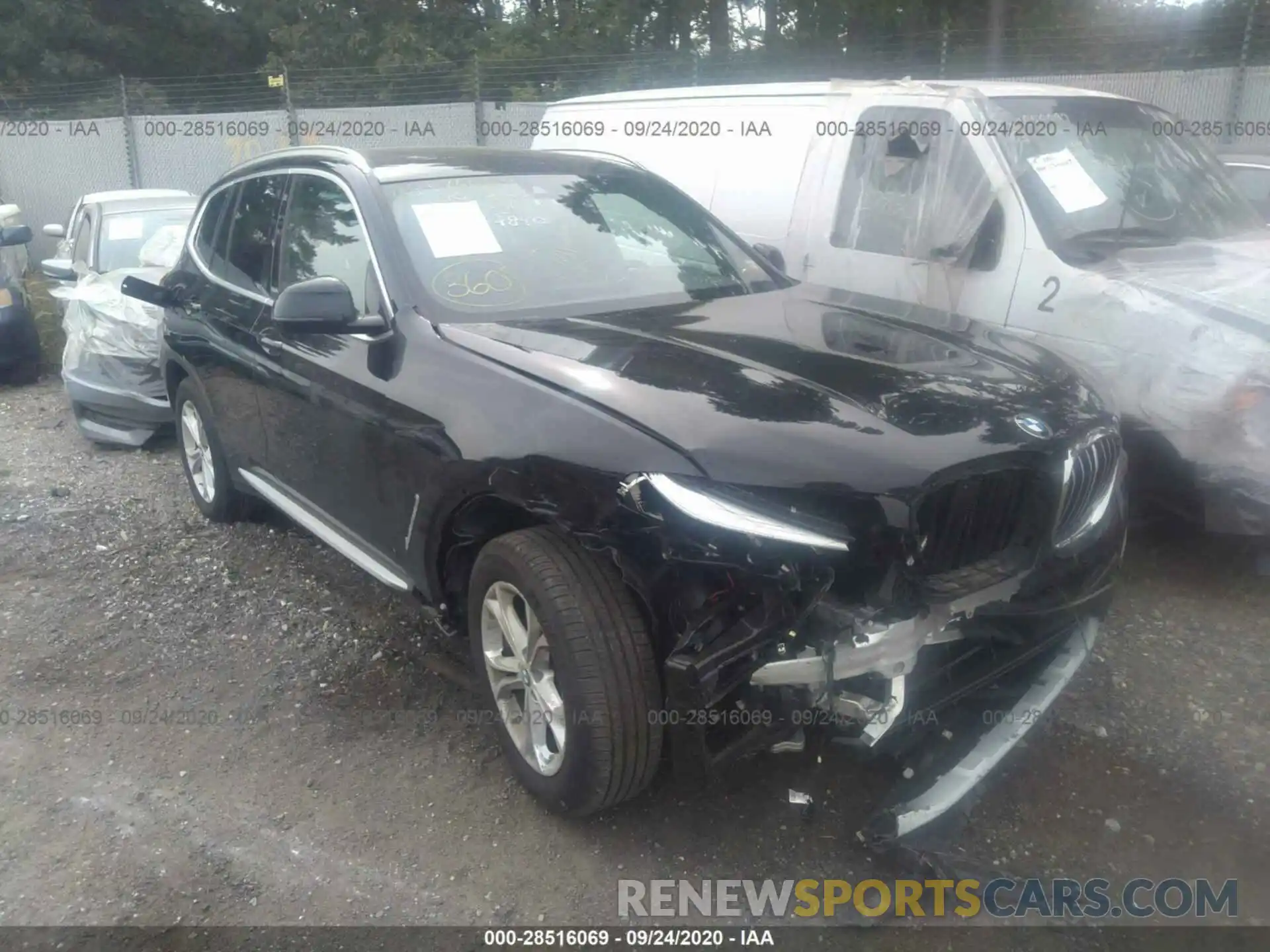 1 Photograph of a damaged car 5UXTY5C05LLT37747 BMW X3 2020