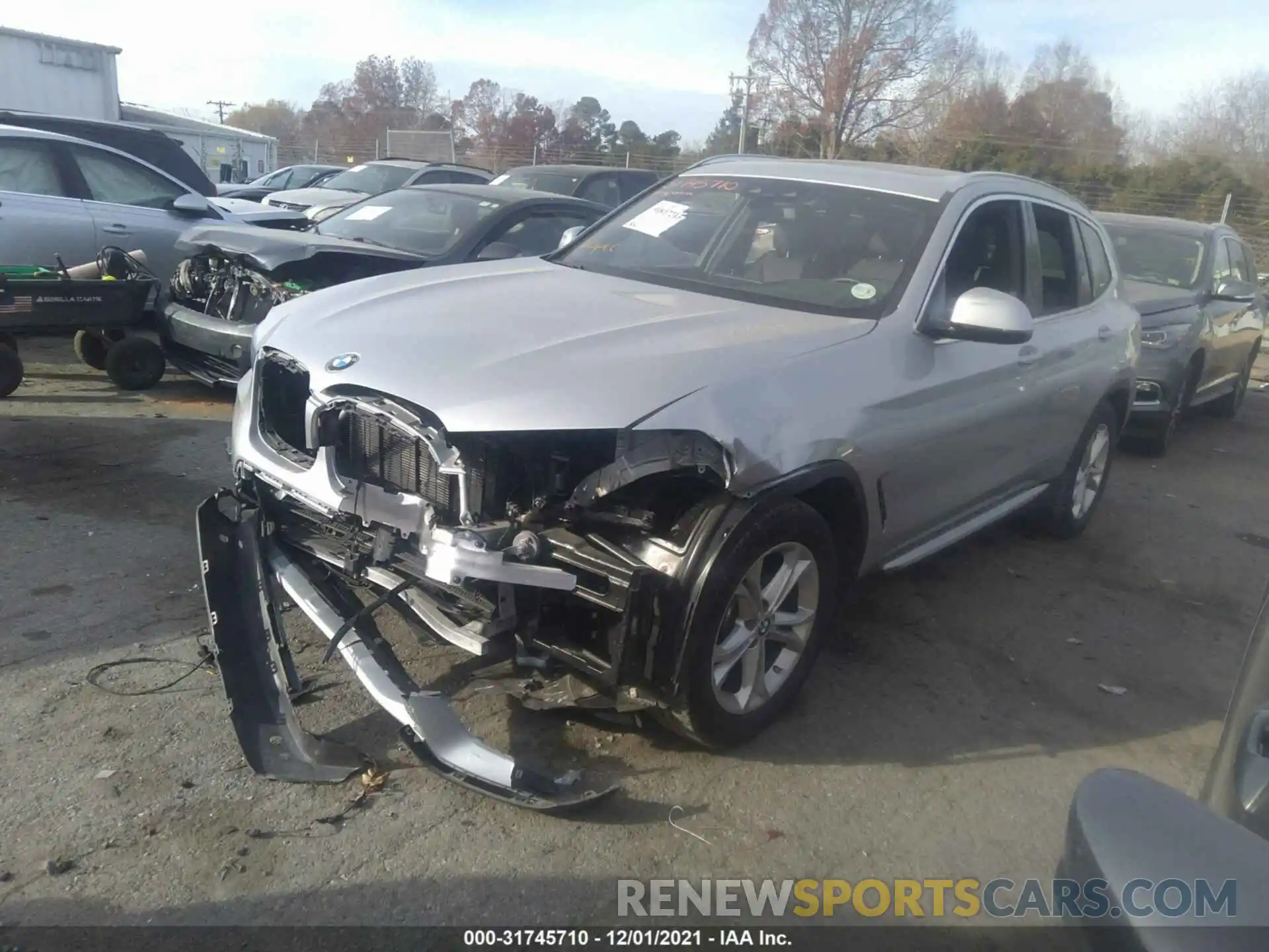 2 Photograph of a damaged car 5UXTY5C06L9D06698 BMW X3 2020