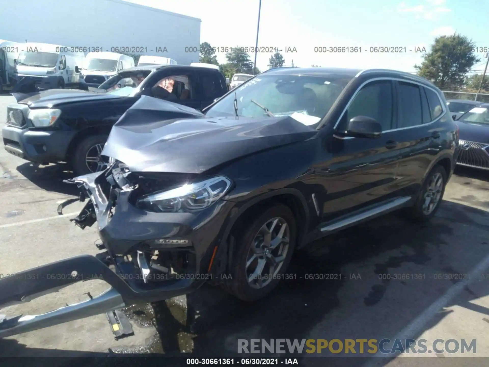 2 Photograph of a damaged car 5UXTY5C06L9D11481 BMW X3 2020