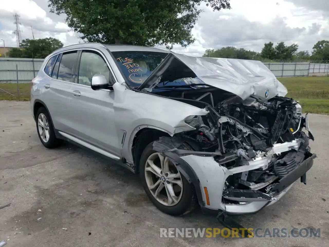 1 Photograph of a damaged car 5UXTY5C06L9D60373 BMW X3 2020