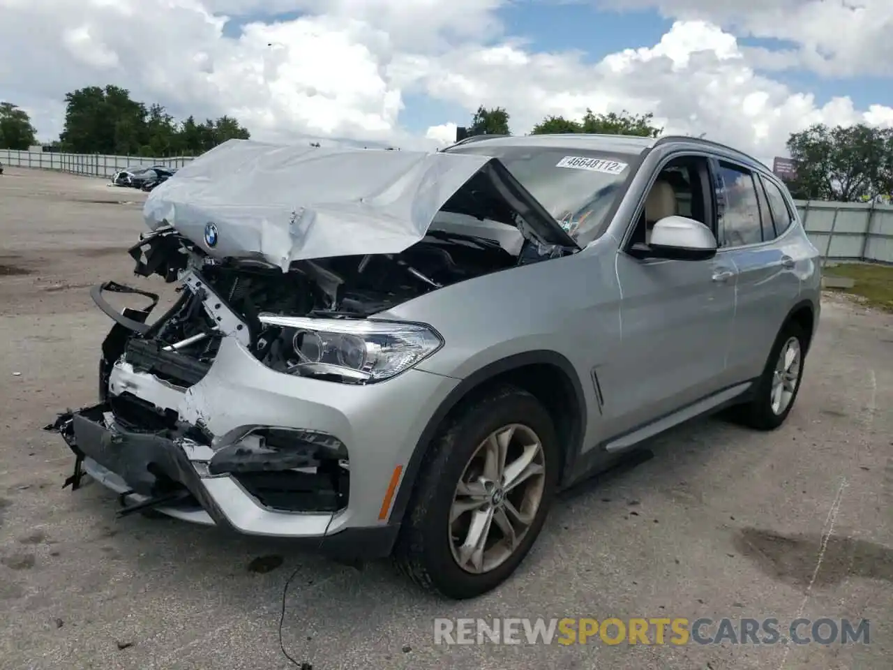 2 Photograph of a damaged car 5UXTY5C06L9D60373 BMW X3 2020