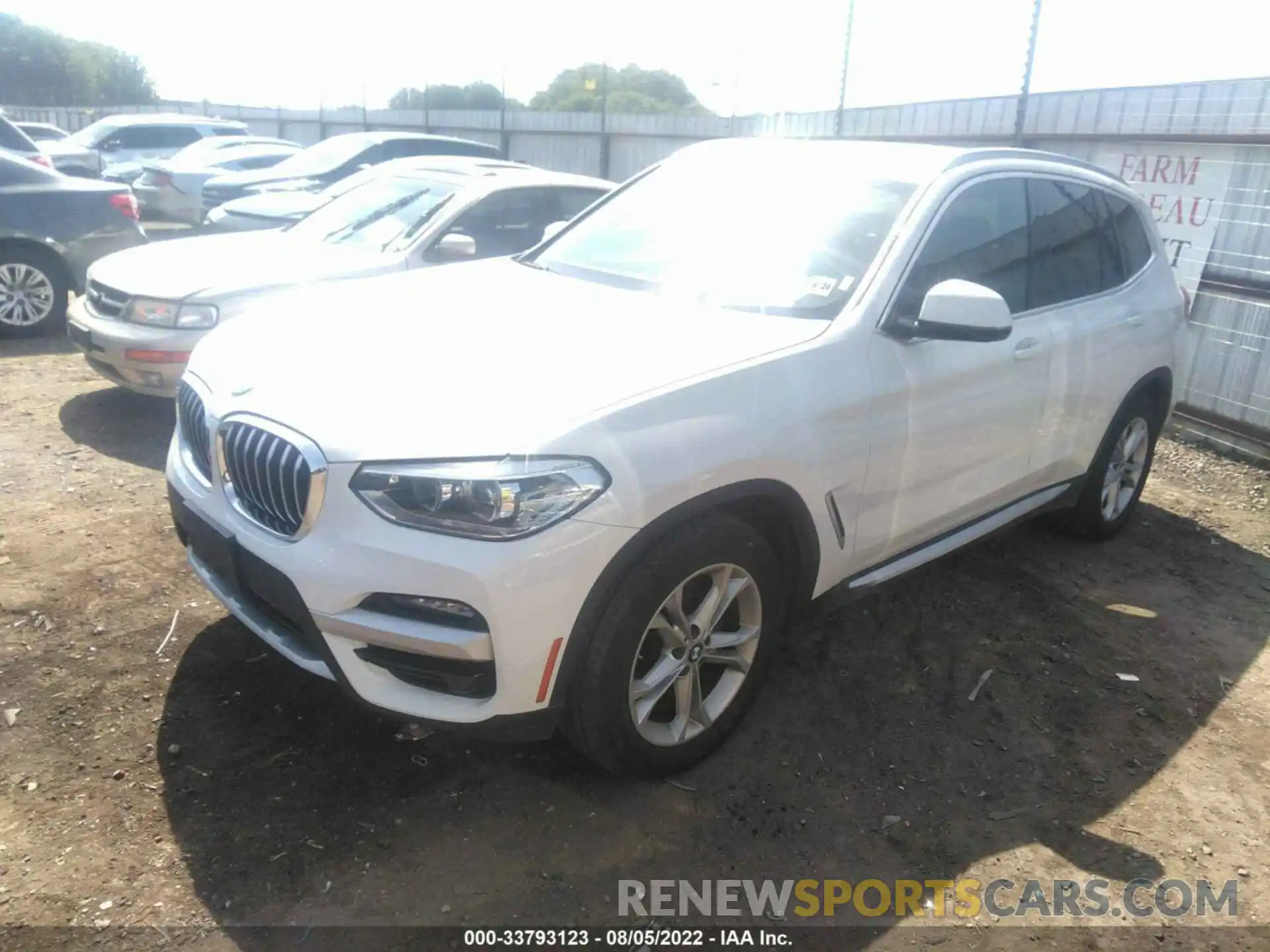 2 Photograph of a damaged car 5UXTY5C06LLE58001 BMW X3 2020