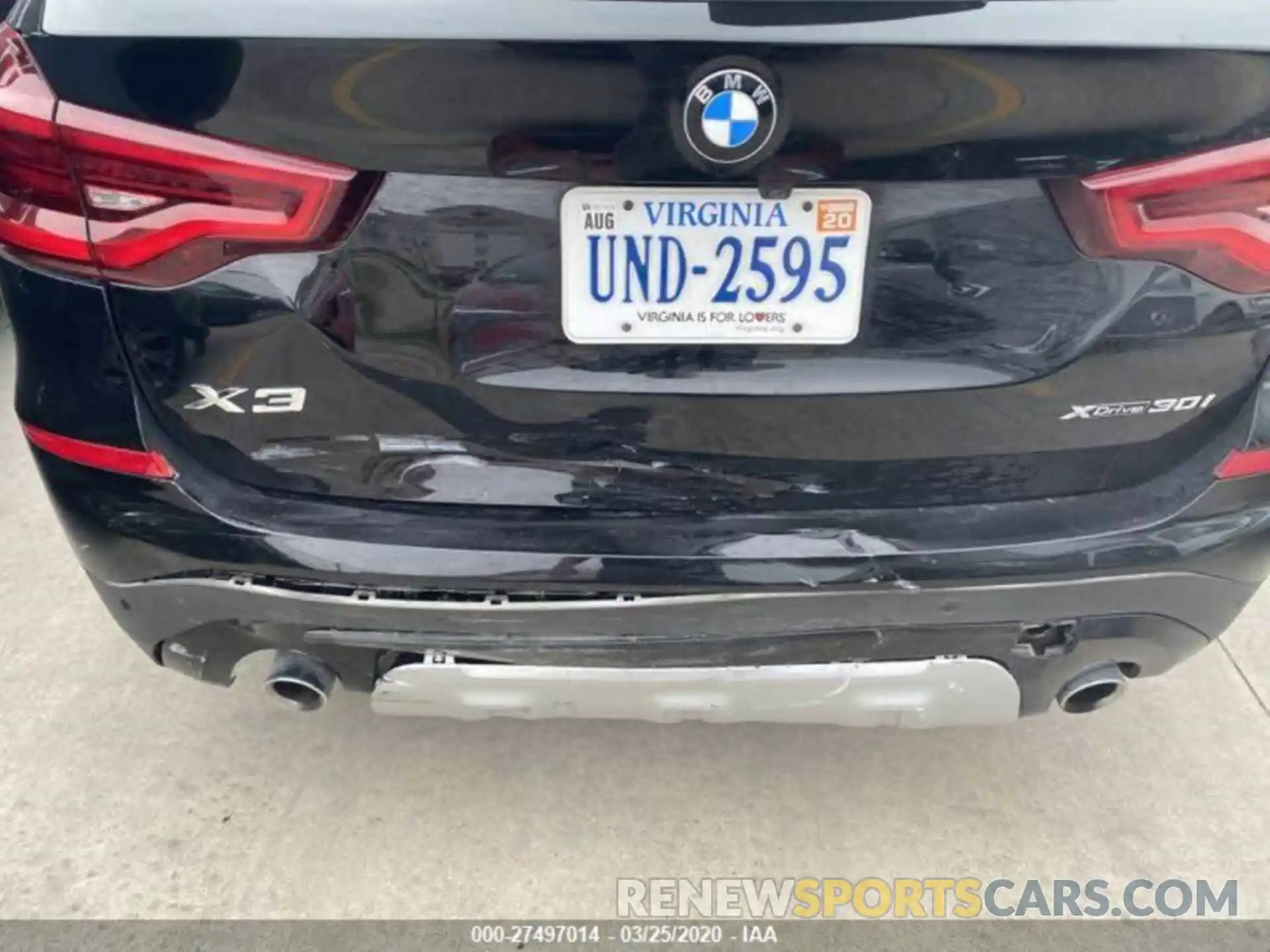 2 Photograph of a damaged car 5UXTY5C06LLT32203 BMW X3 2020