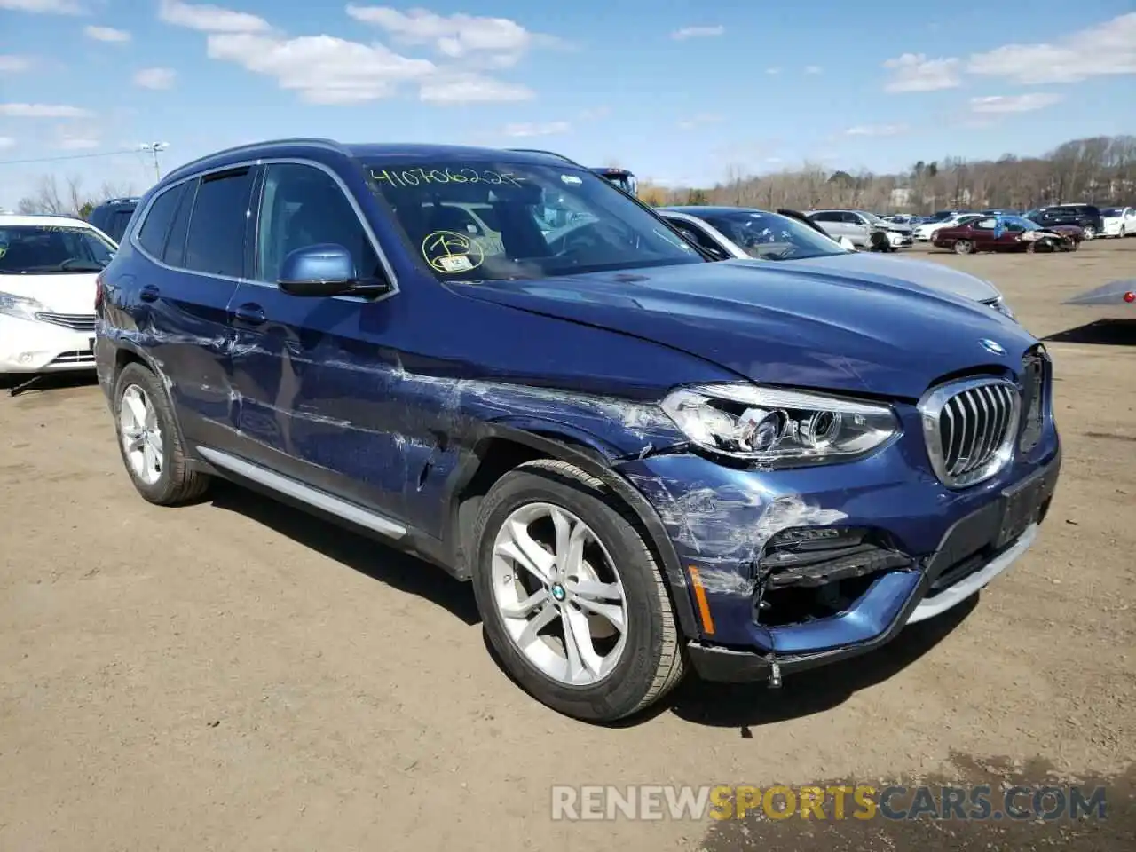 1 Photograph of a damaged car 5UXTY5C06LLT32394 BMW X3 2020