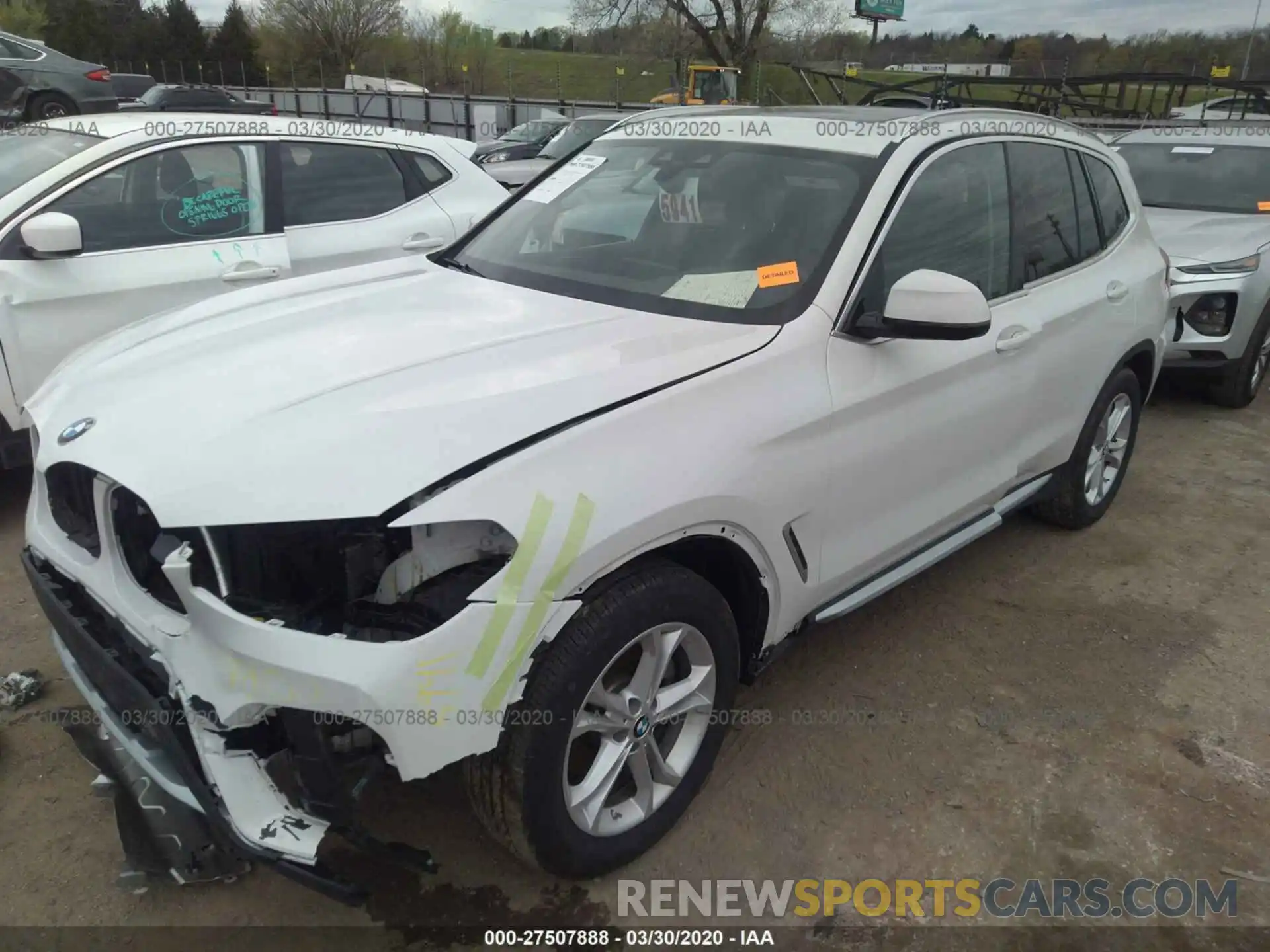 2 Photograph of a damaged car 5UXTY5C07L9B06333 BMW X3 2020