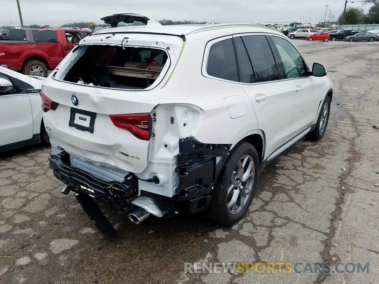 4 Фотография поврежденного автомобиля 5UXTY5C07L9C41232 BMW X3 2020