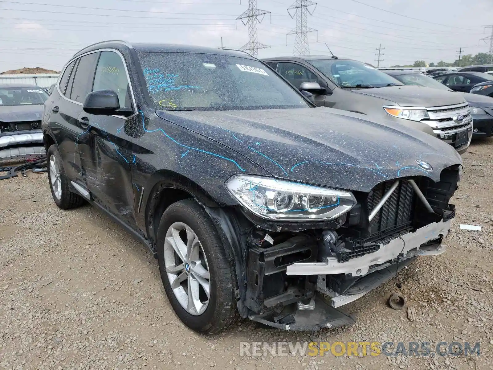 1 Photograph of a damaged car 5UXTY5C07LLE55818 BMW X3 2020