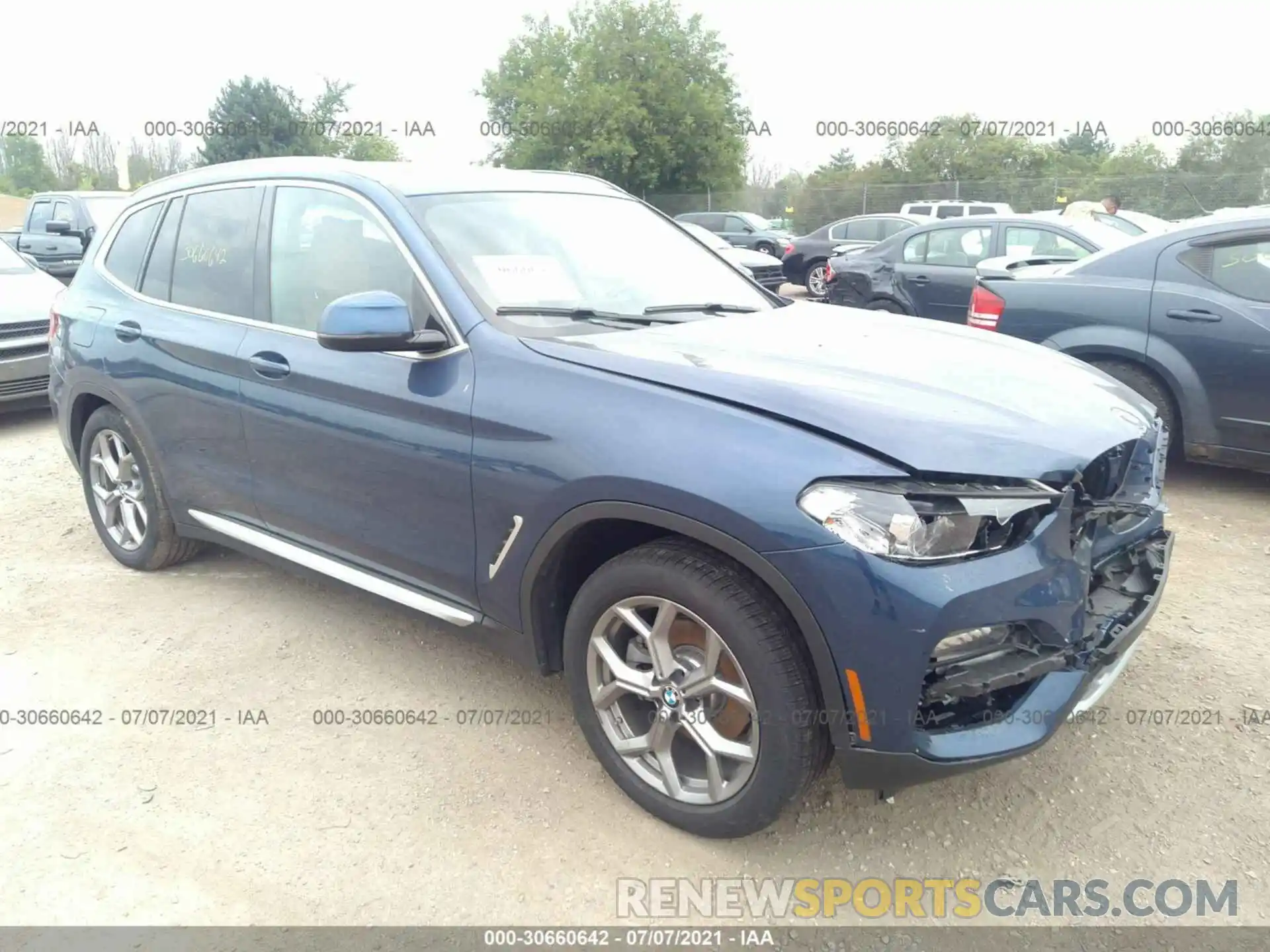 1 Photograph of a damaged car 5UXTY5C08L9B77444 BMW X3 2020