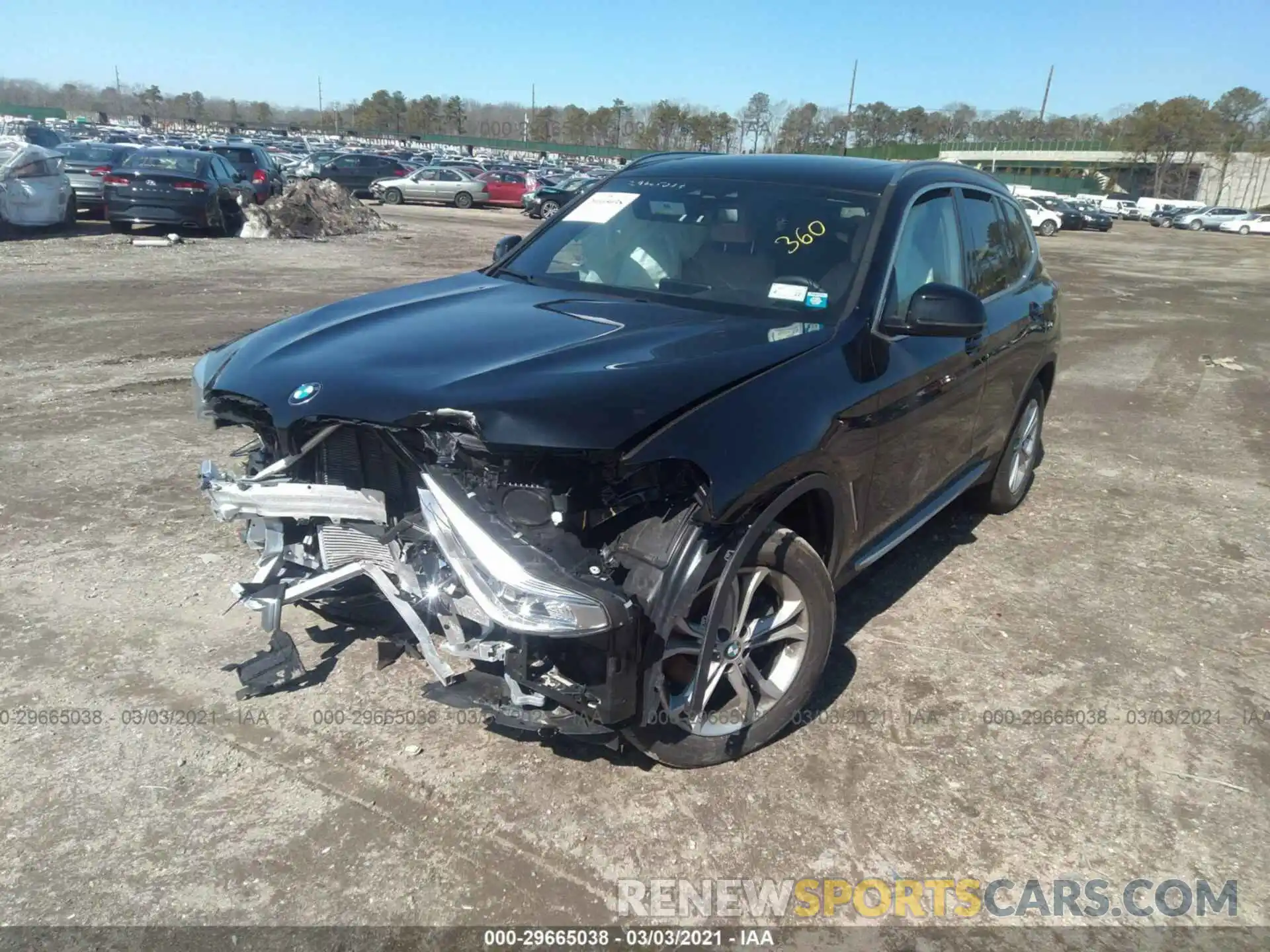 2 Photograph of a damaged car 5UXTY5C08L9C80332 BMW X3 2020